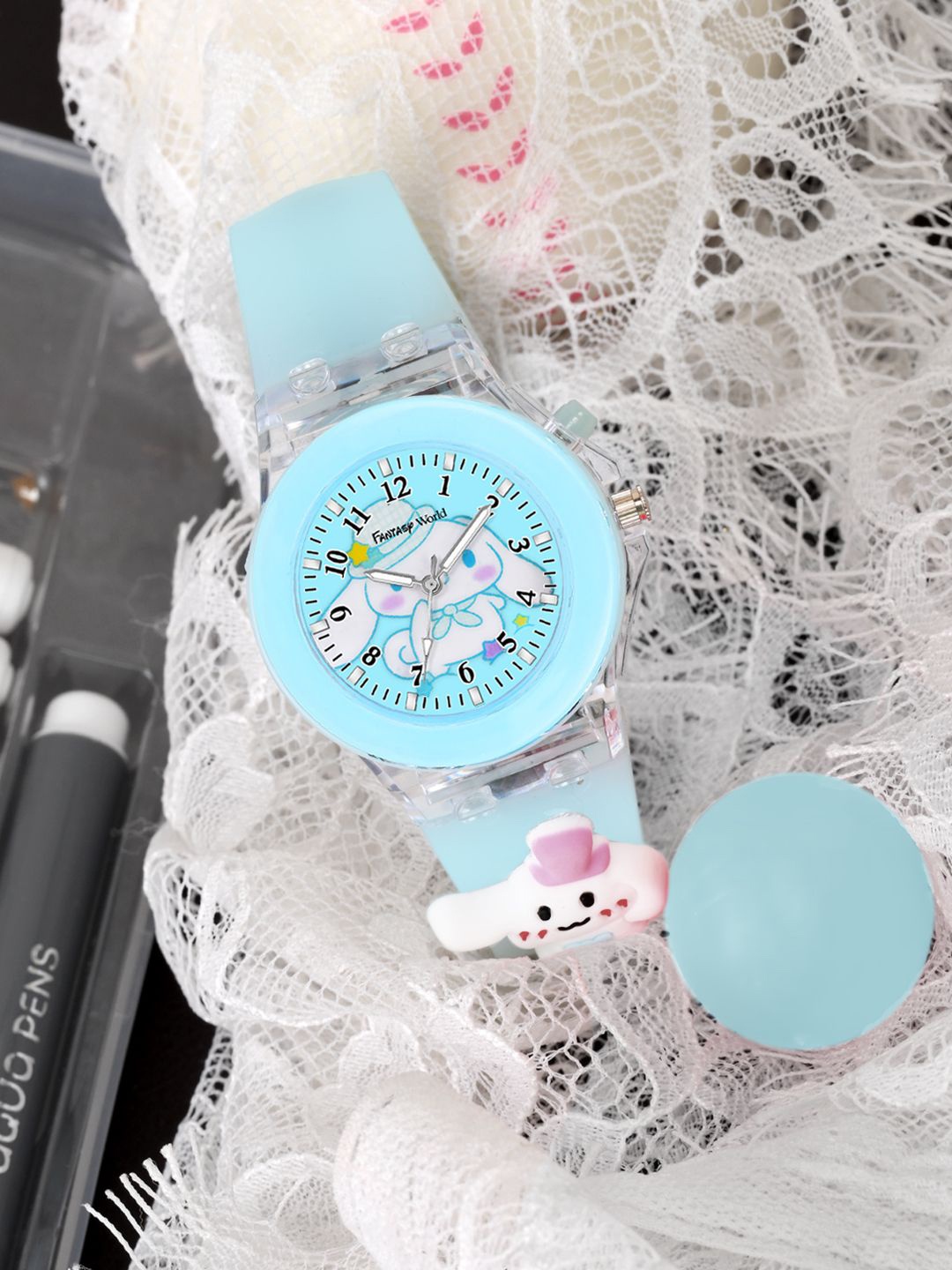 

Fantasy World Unisex Kids Dial & Bracelet Style Straps Analogue and Digital Watch FW24-DOLL-BL, Blue
