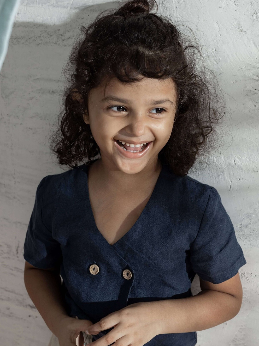 

CHI LINEN CLOTHING Linen Top, Blue