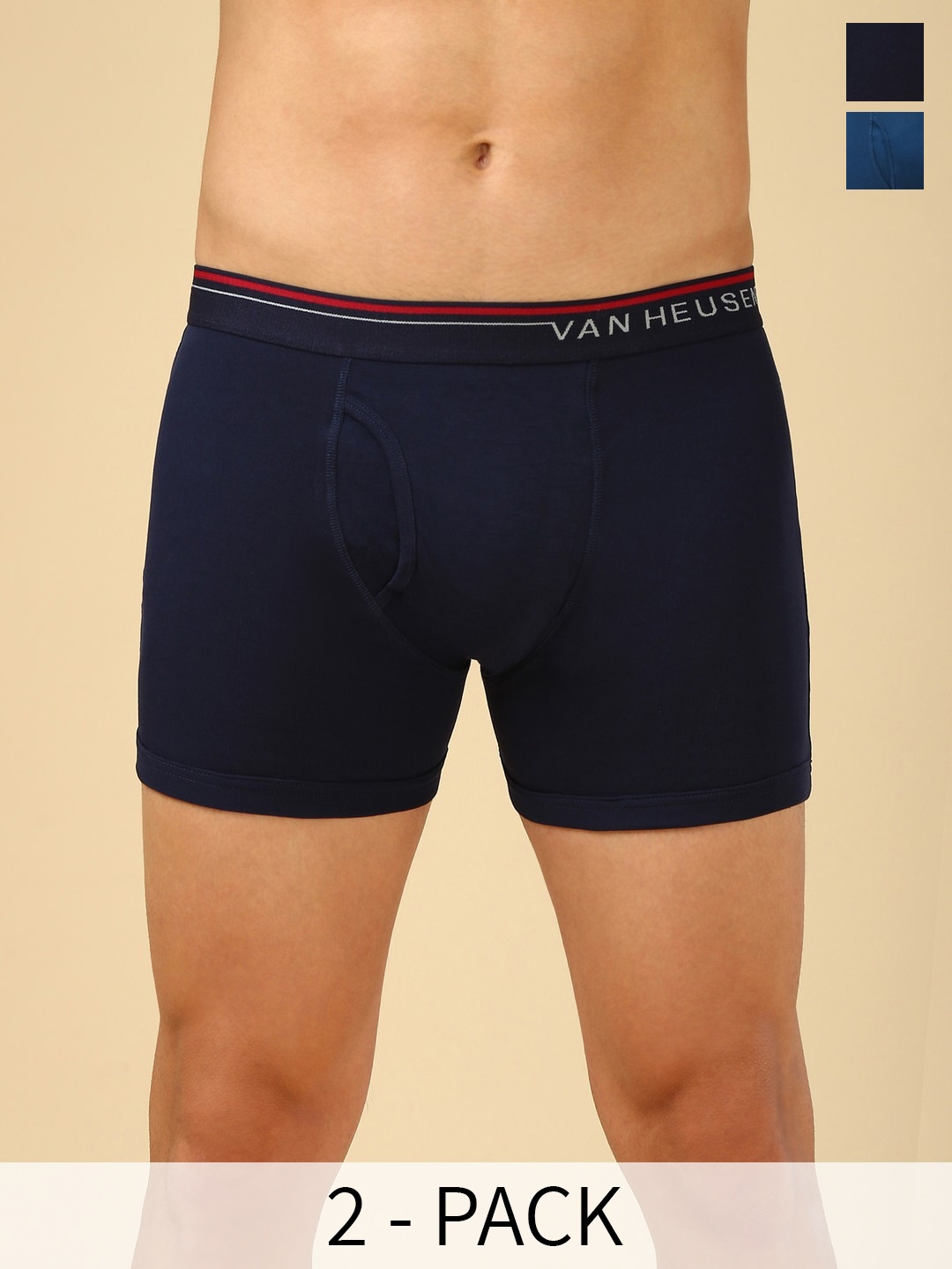 

Van Heusen Pack Of 2 Anti Bacterial And Colour Fresh Trunks- IHQEBX1CCE10032, Navy blue