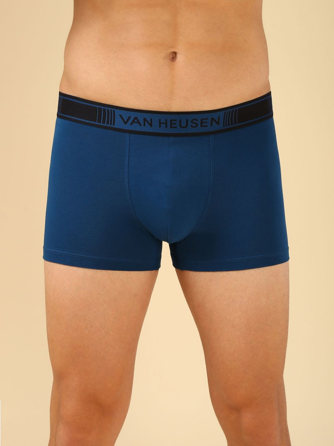 

Van Heusen Men Solid Colour Fresh No Ride Up Trunk, Blue