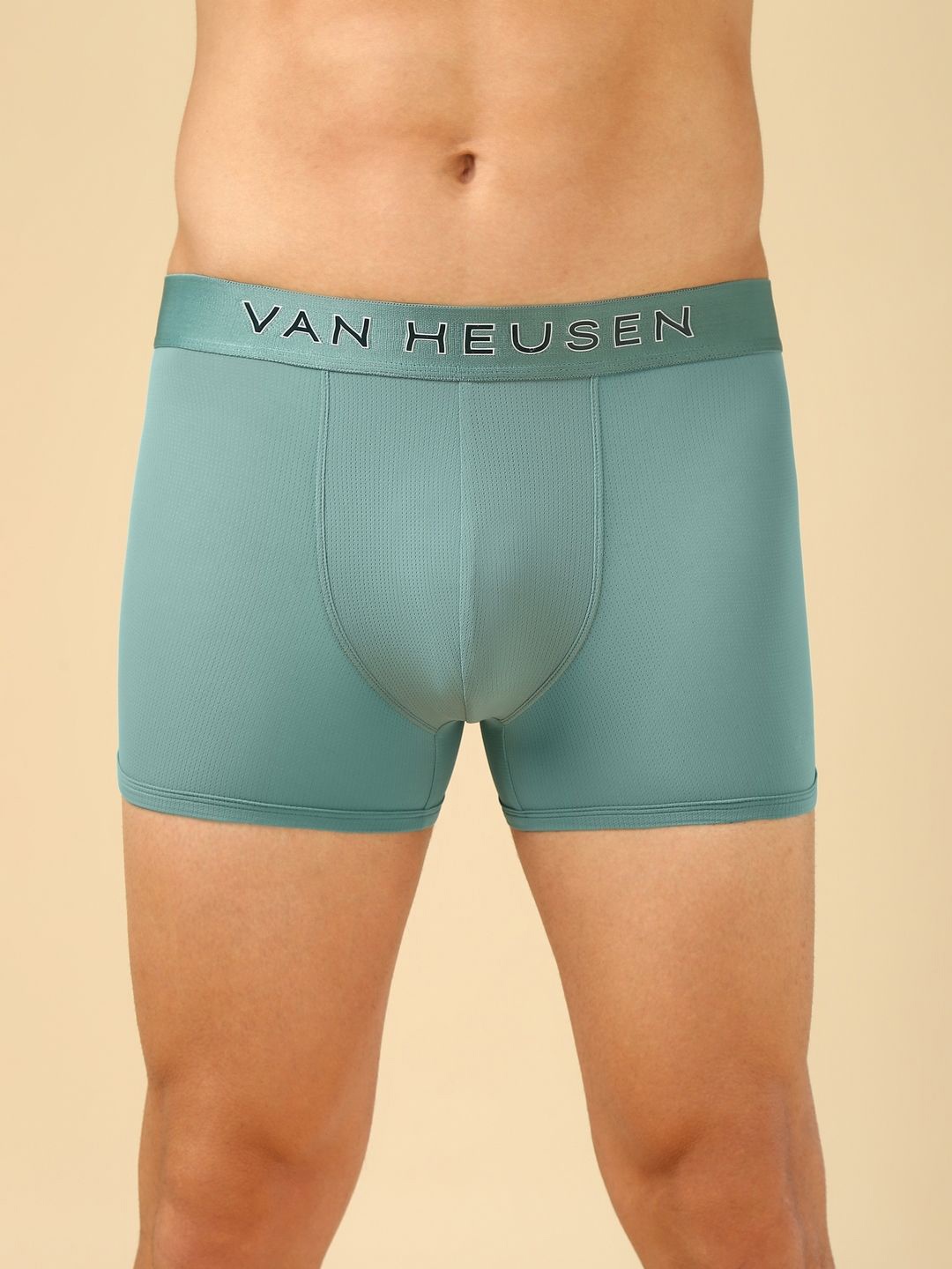 

Van Heusen Men Sage Solid Swift Dry And High Stretch Mesh Trunk-IHITRASG40047, Green