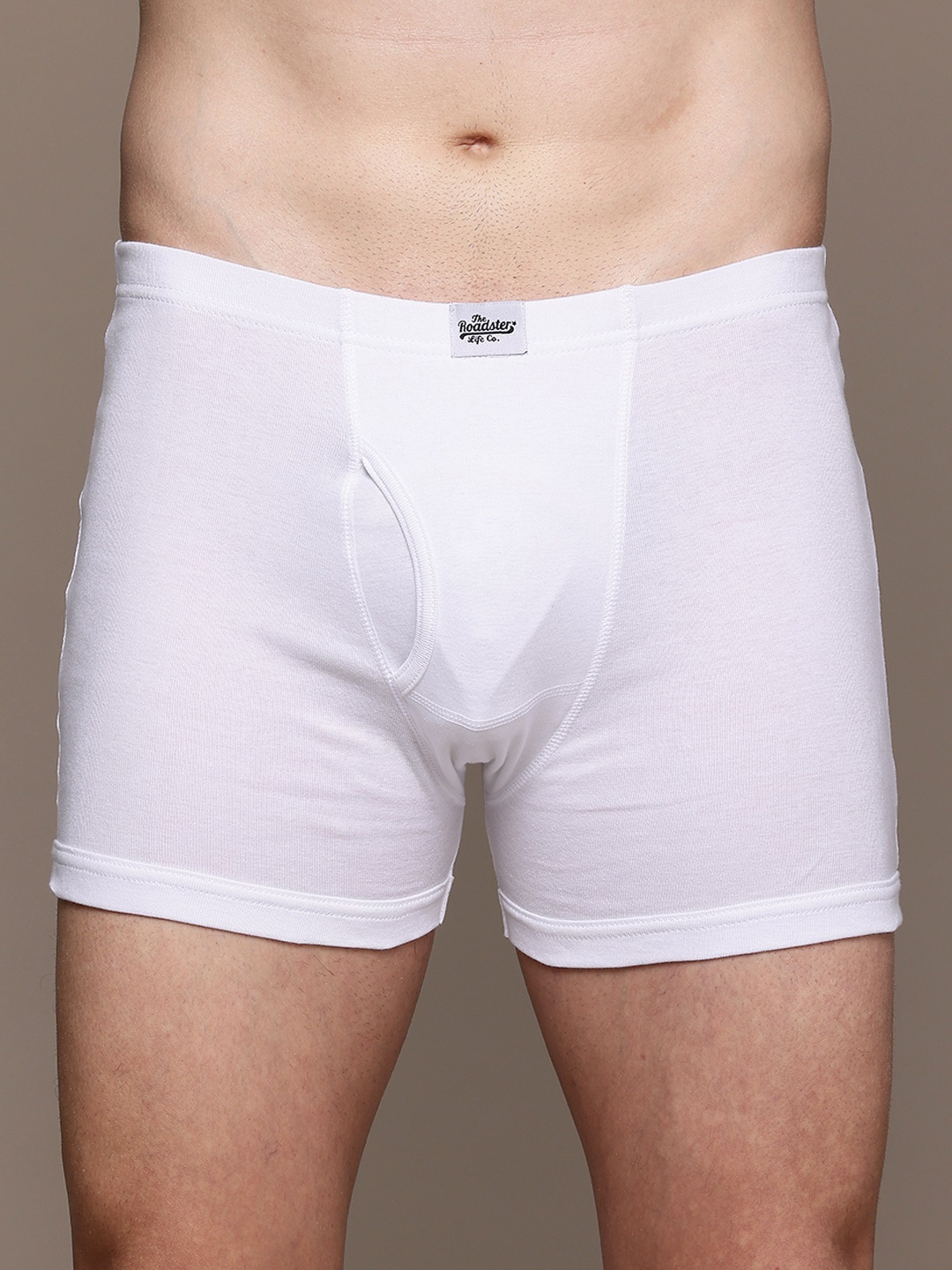 

The Roadster Lifestyle Co Pack Of 3 Pure Cotton Trunks RTIE-1004-WH-3, White