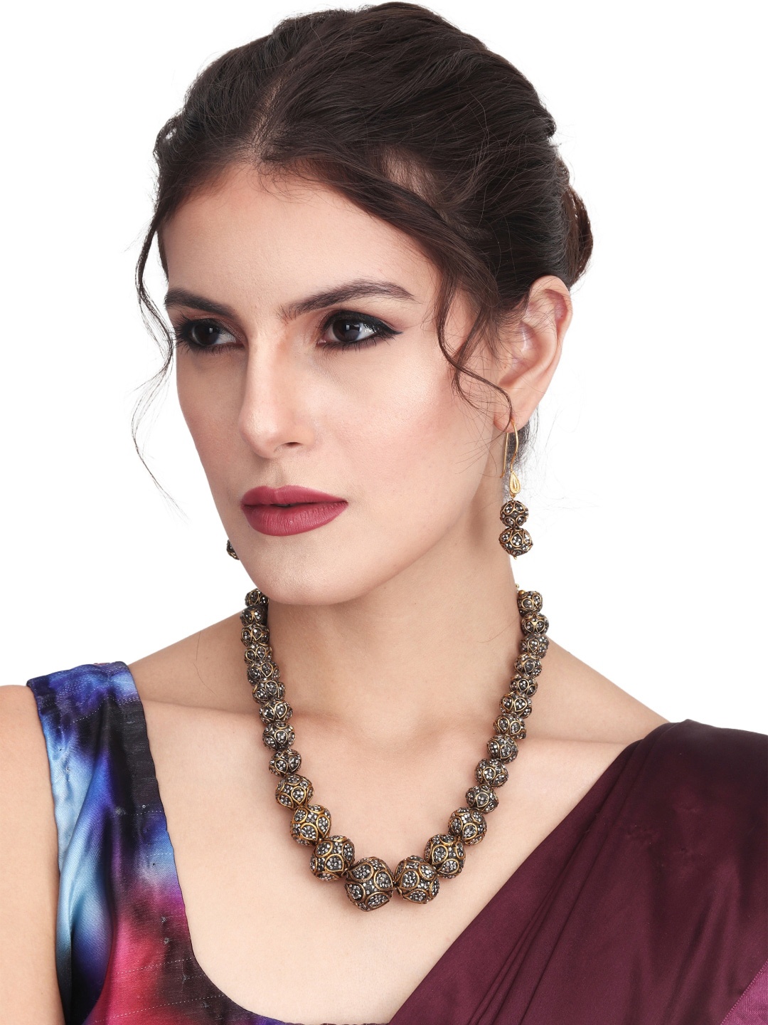 

Anvik Gold-Plated Metallic-Beaded Jewellery Set