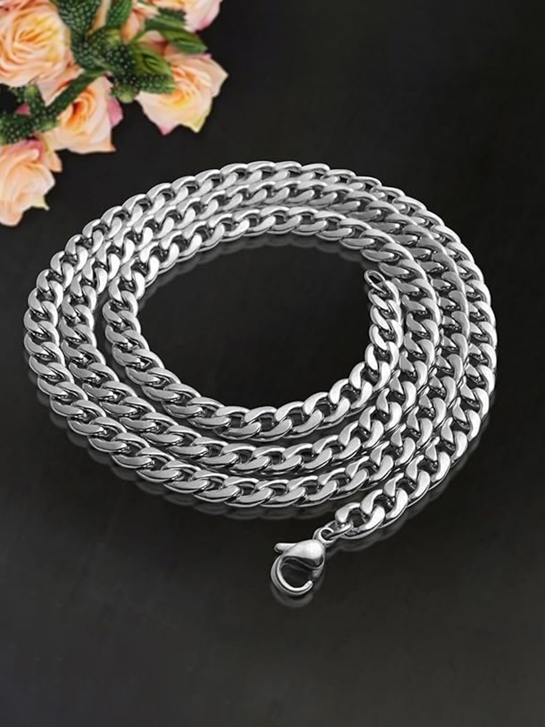 

MEENAZ Unisex Silver-Plated Chain