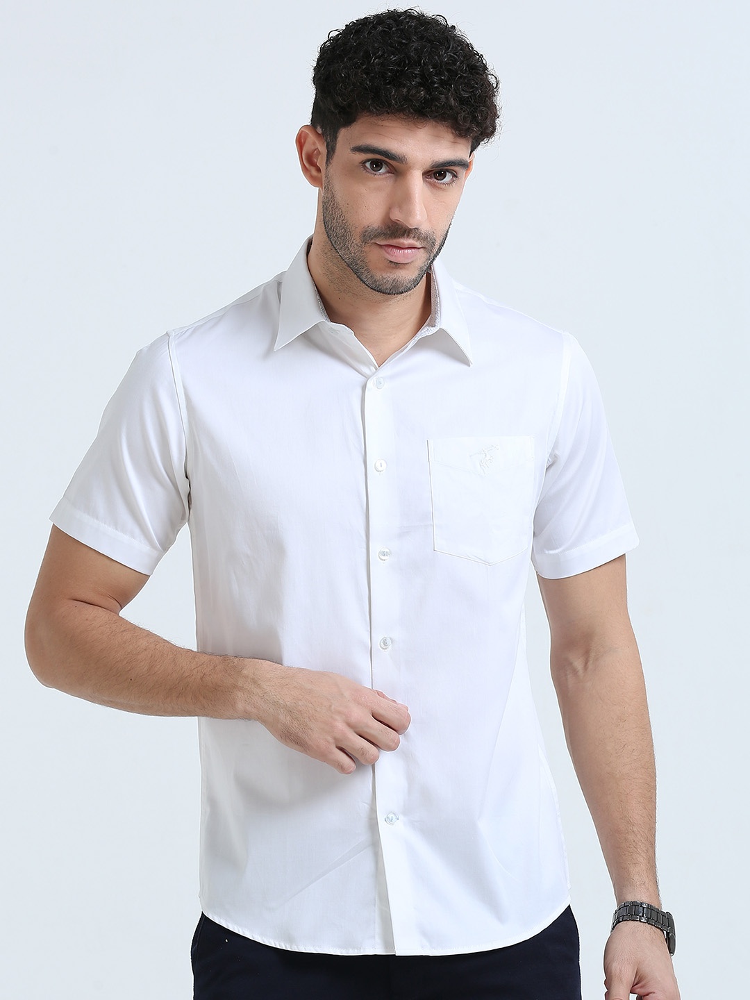 

THE FORMAL CLUB Giza Cotton Casual Shirt, White