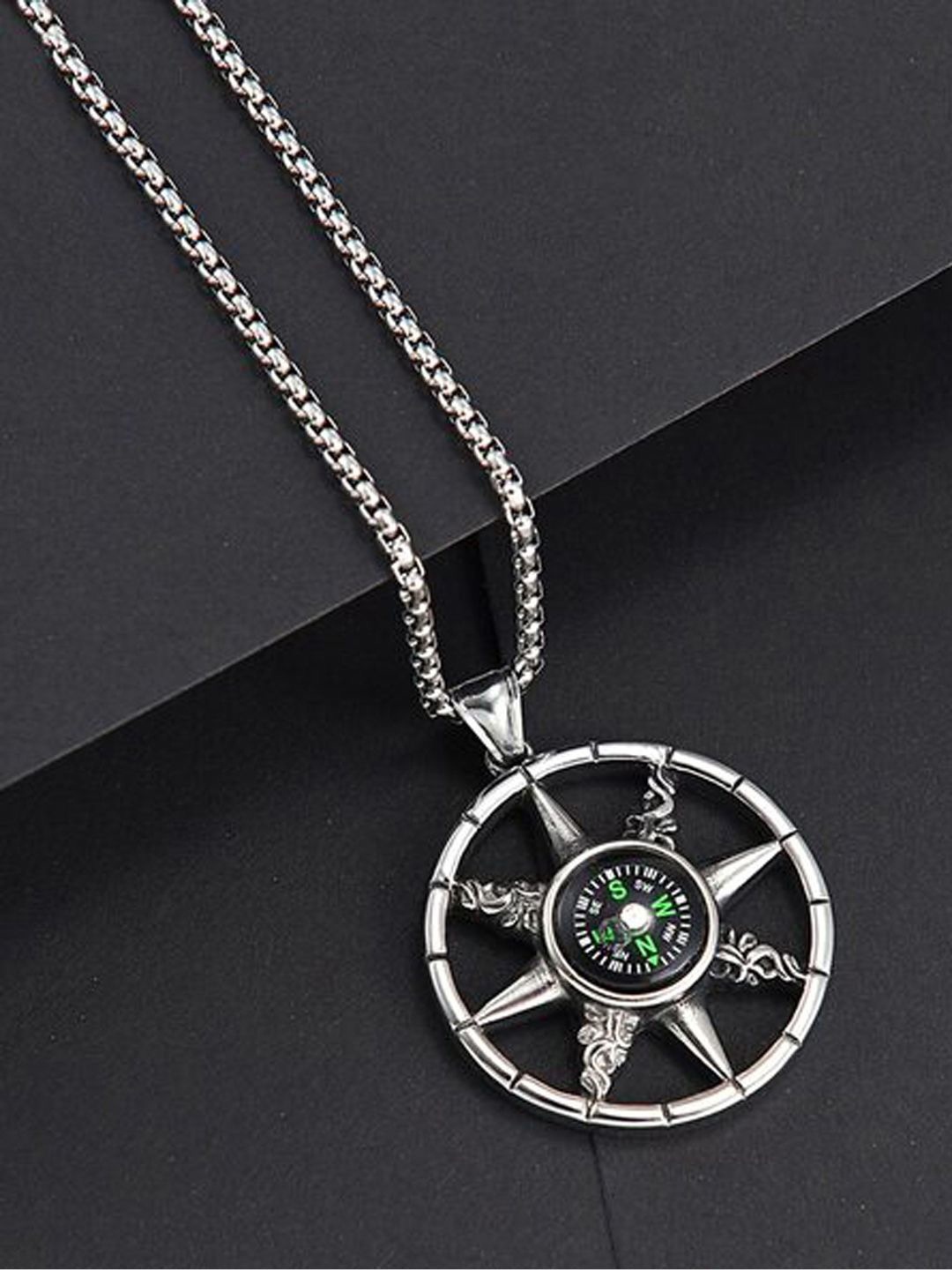 

Krelin Silver-Plated Circular Pendants with Chains