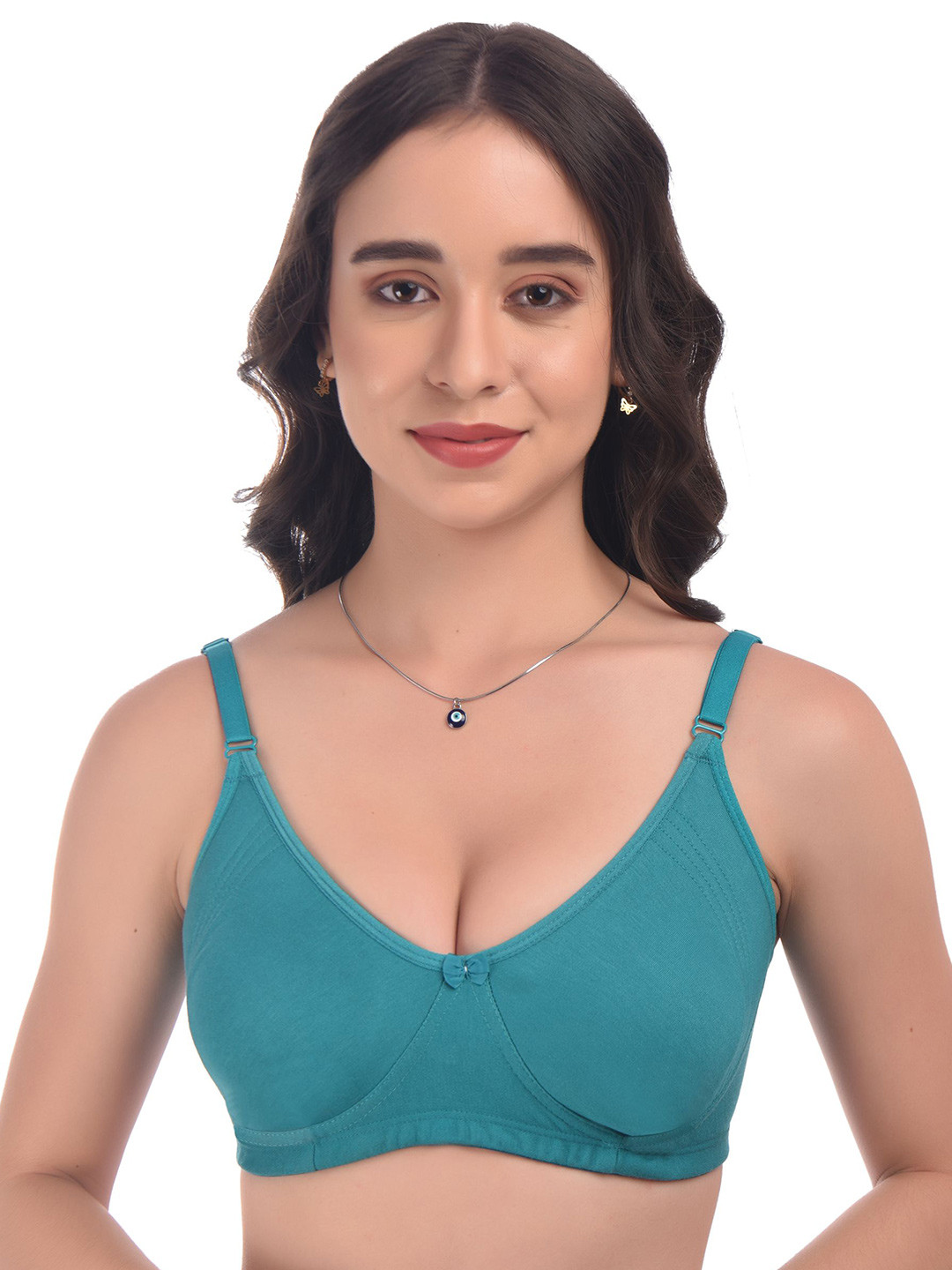 

elina Women Solid Full Coverage Everday Bra, Sea green