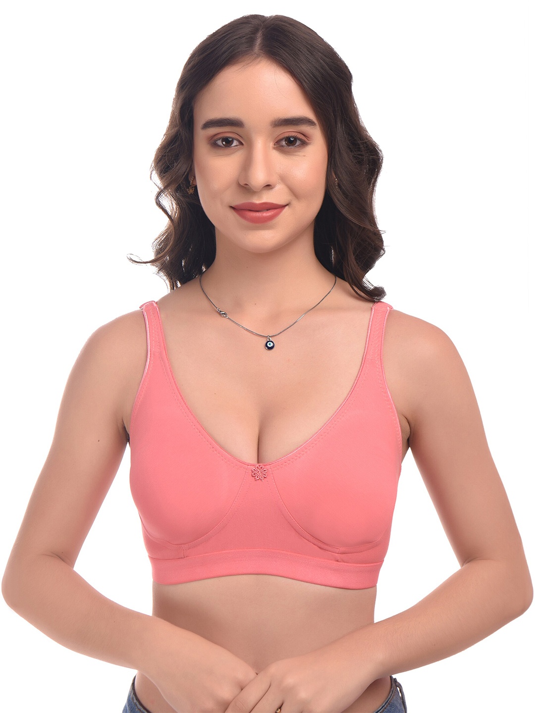 

elina Full Coverage Non Padded Minimizer Bra With Anti Microbial, Rose