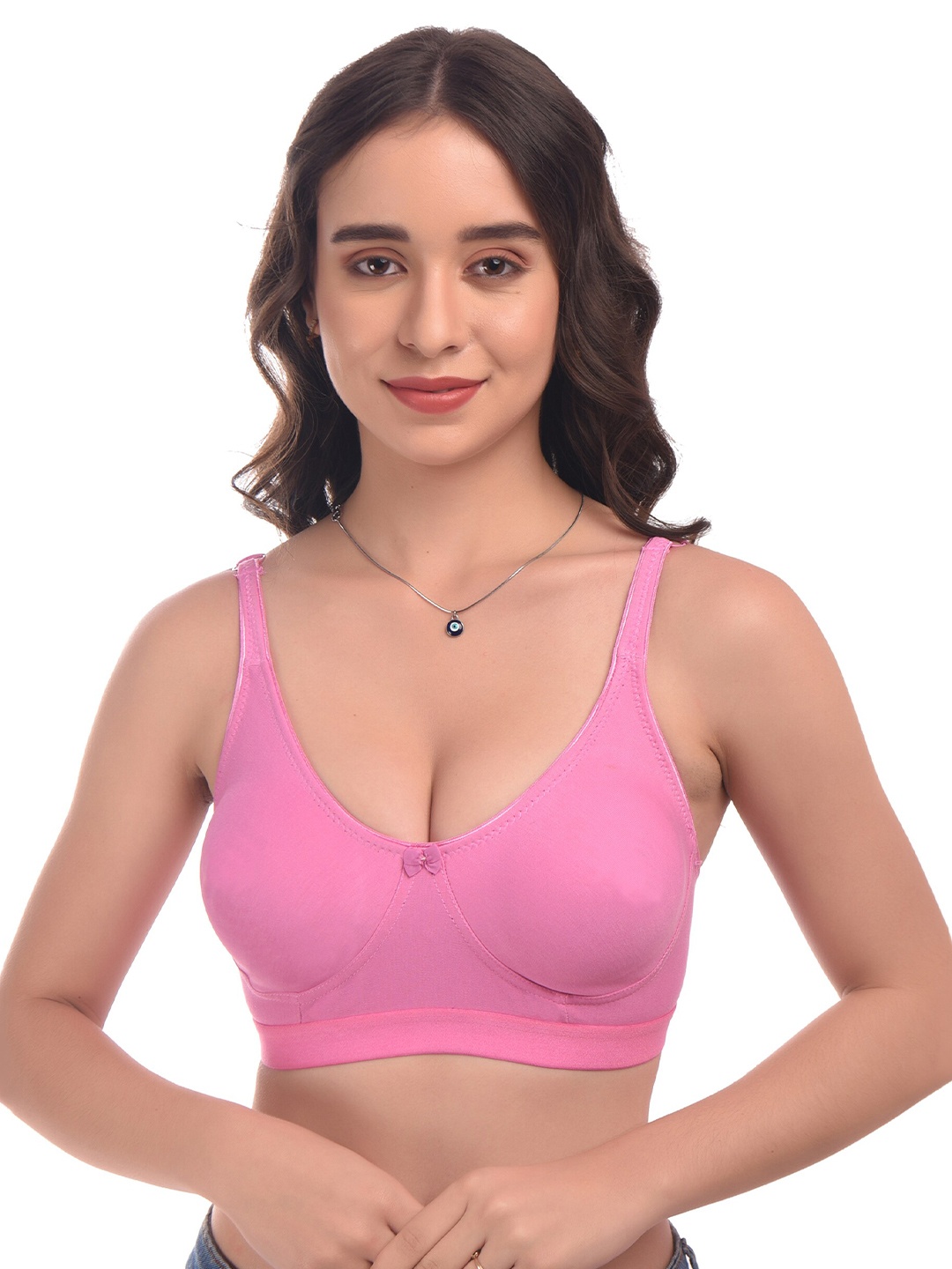 

elina Full Coverage Non Padded Minimizer Bra, Pink