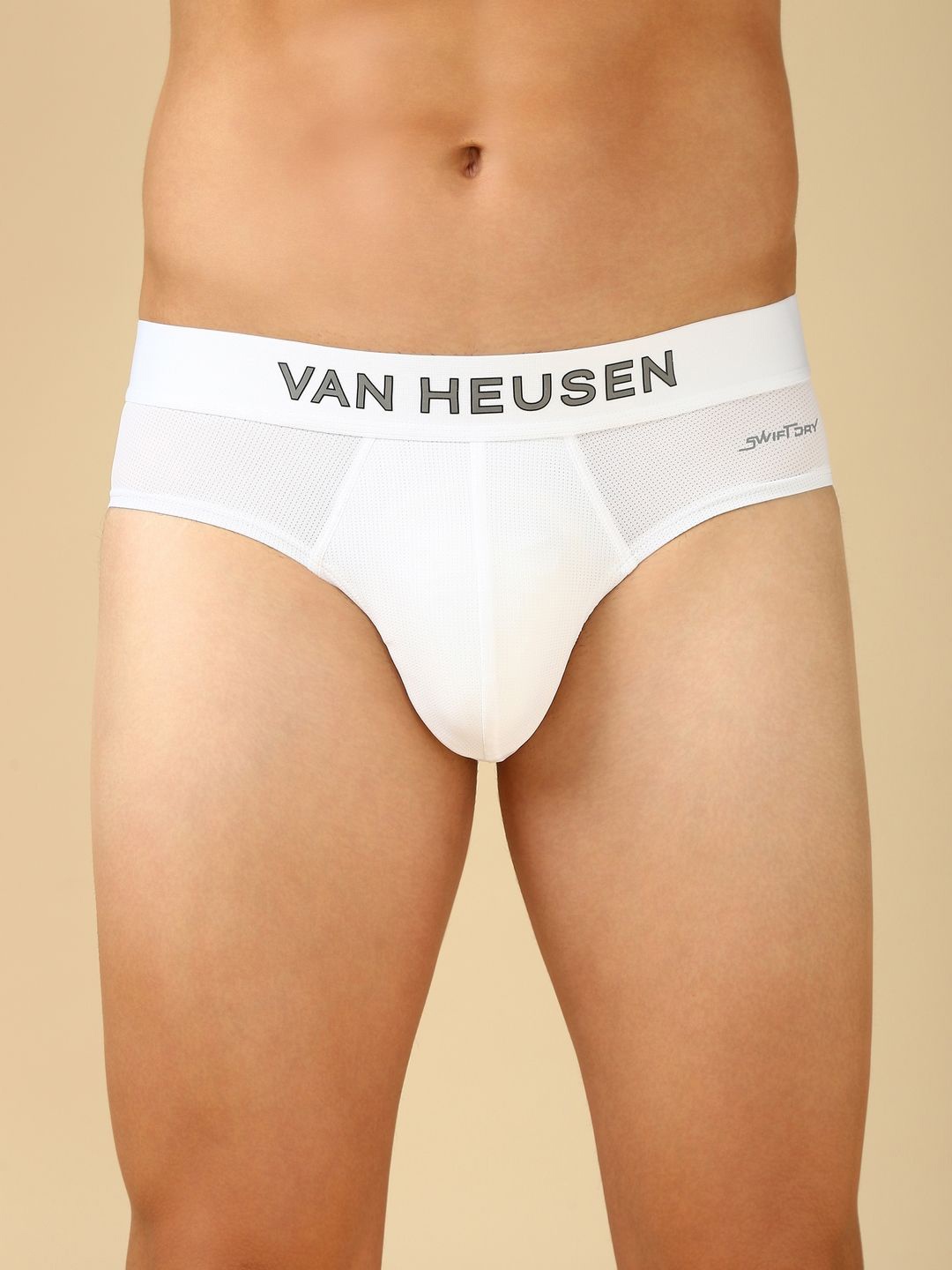

Van Heusen High Stretch Mesh Basic Brief, White