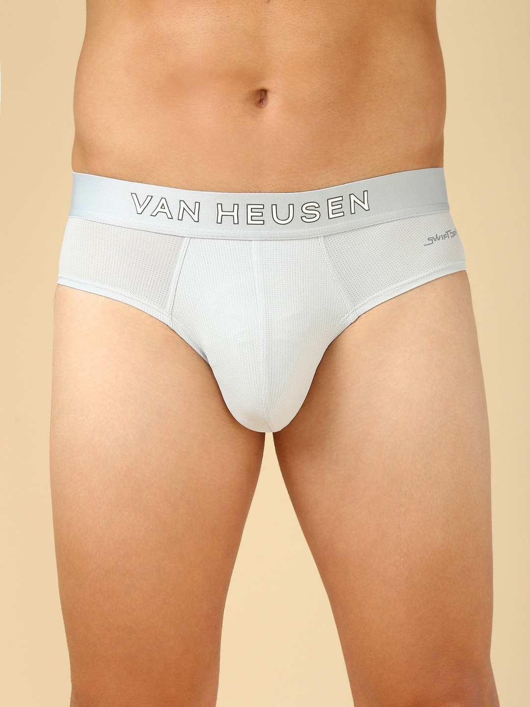 

Van Heusen Men Solid Swift Dry High Stretch Mesh Brief, White