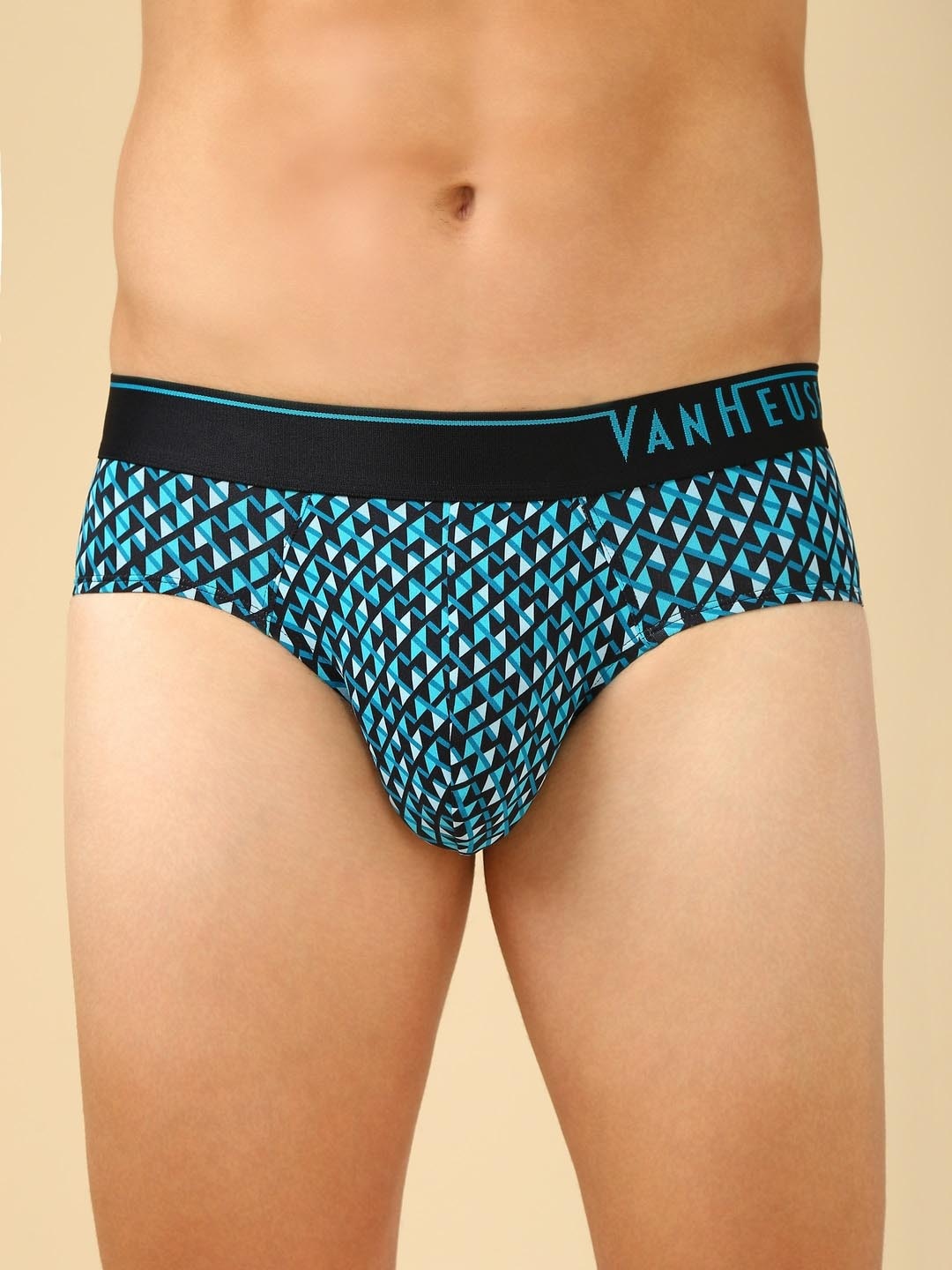 

Van Heusen Men Printed 4 Way Stretch And Body Defining Fit Brief, Blue