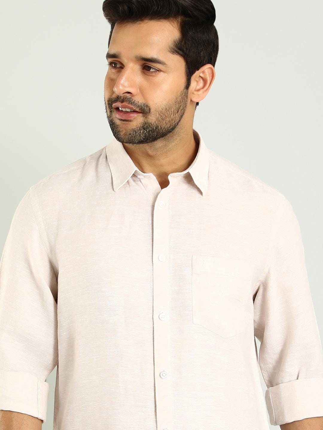 

Indian Terrain Men Classic Slim Fit Opaque Casual Shirt, White