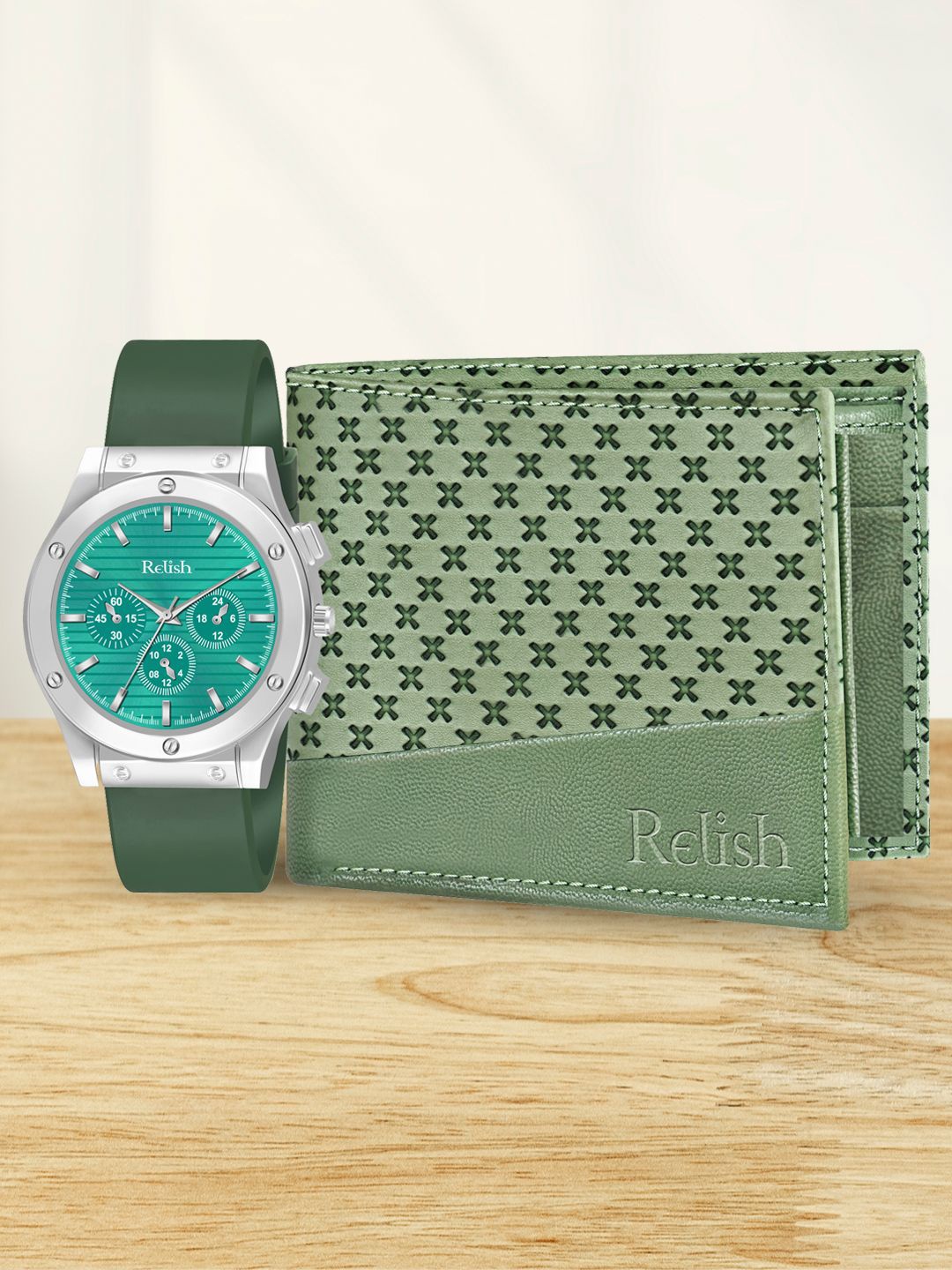 

Relish Men Accessory Gift Set of 2, Green