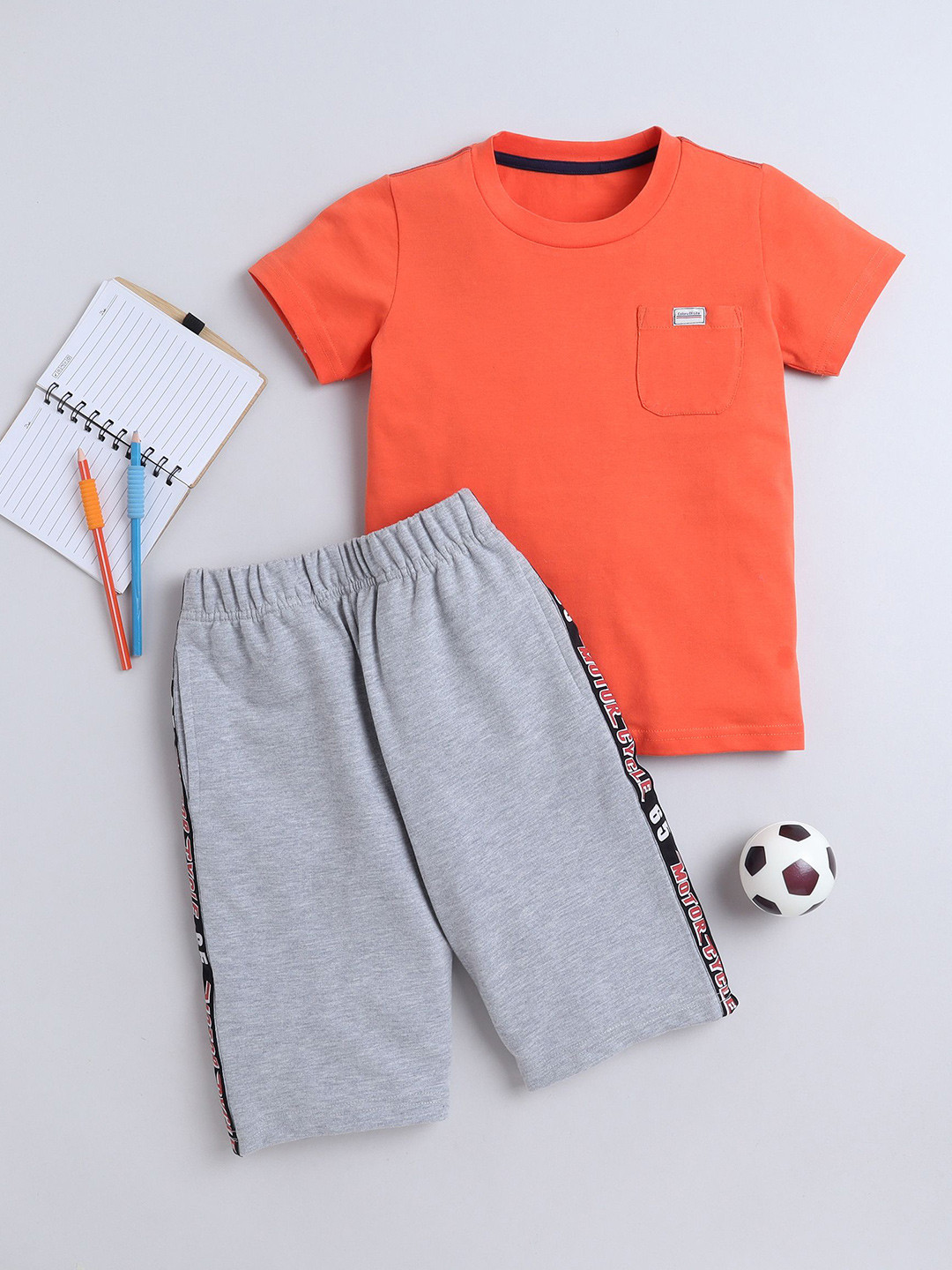 

BAESD Boys T-shirt with Shorts, Orange