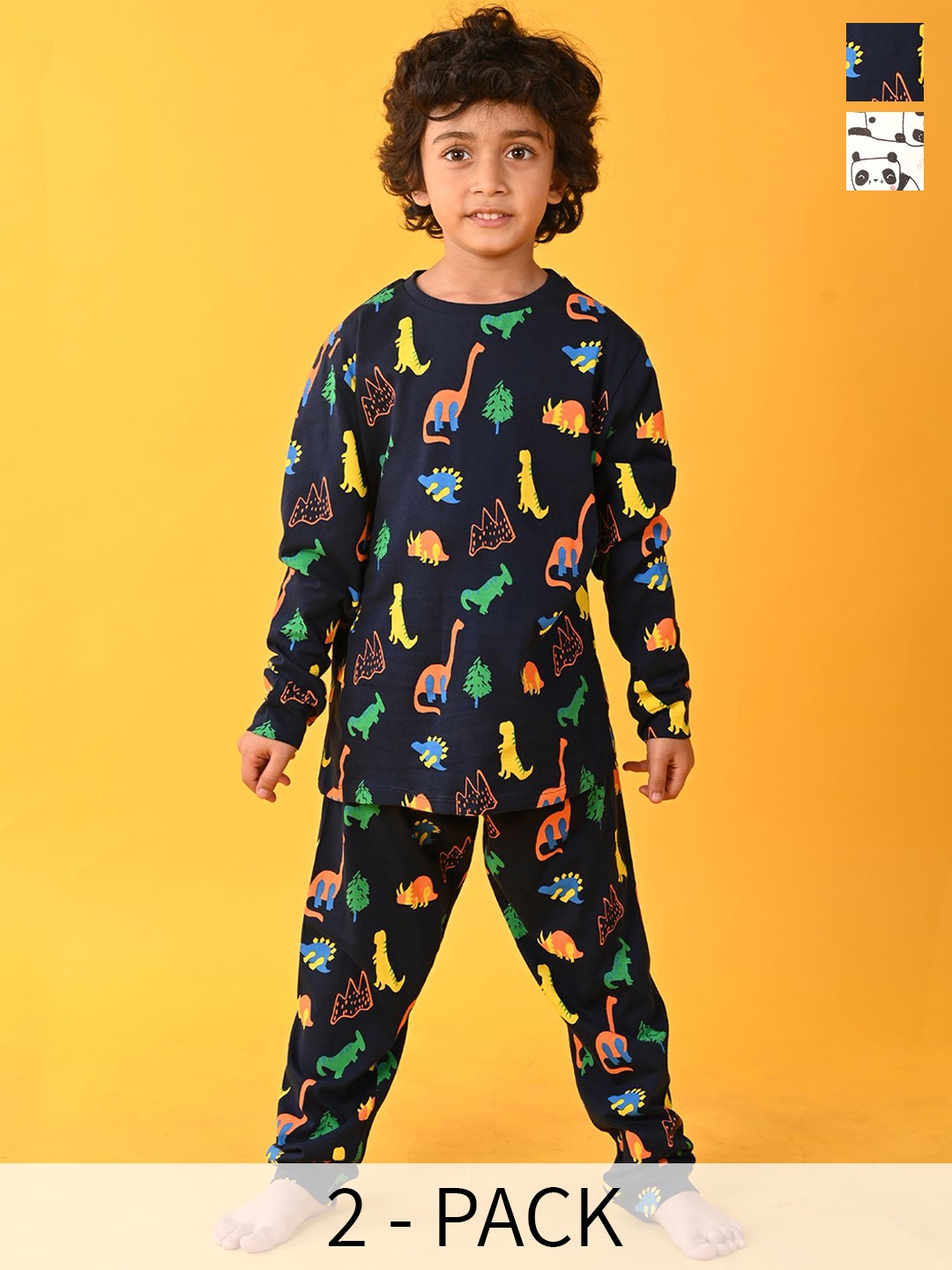 

Anthrilo Boys Printed Night suit, White