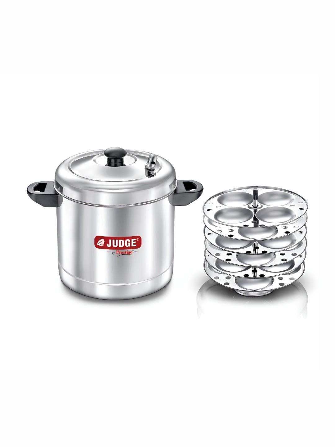 

JUDGE By Prestige Stainless Steel Idli Cooker With 6 Plates, Silver