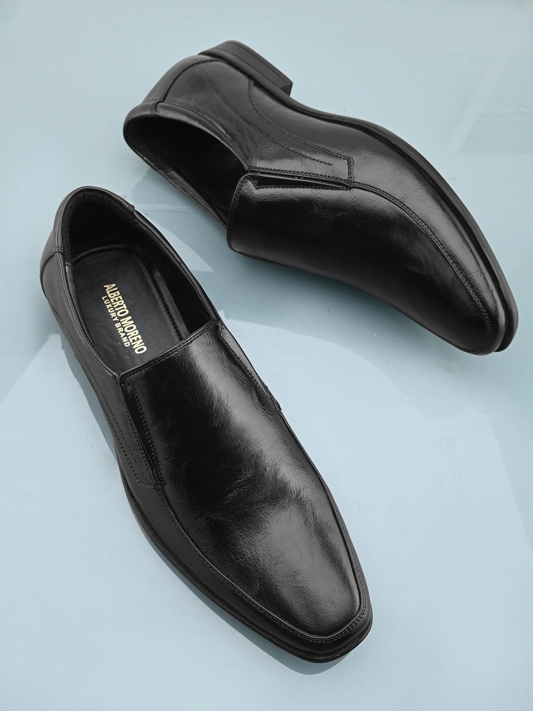 

ALBERTO MORENO Men Formal Slip-On Shoes, Black