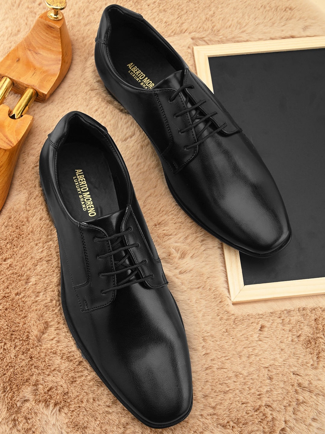 

ALBERTO MORENO Men Formal Derby Shoes, Black