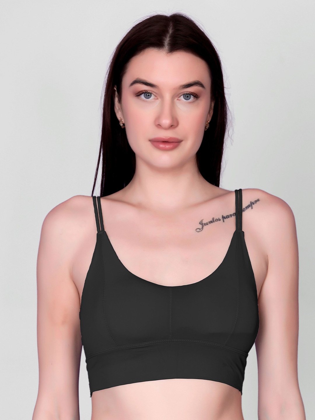 

DEALSEVEN FASHION Solid Full Coverage Lightly Padded Everyday Bra With All Day Comfort, Black