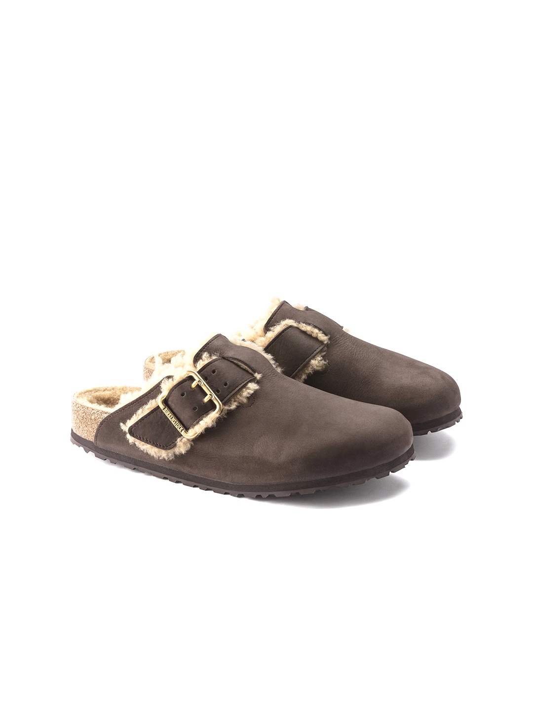 

Birkenstock Boston Bold Shearling Men Regular Clogs, Brown