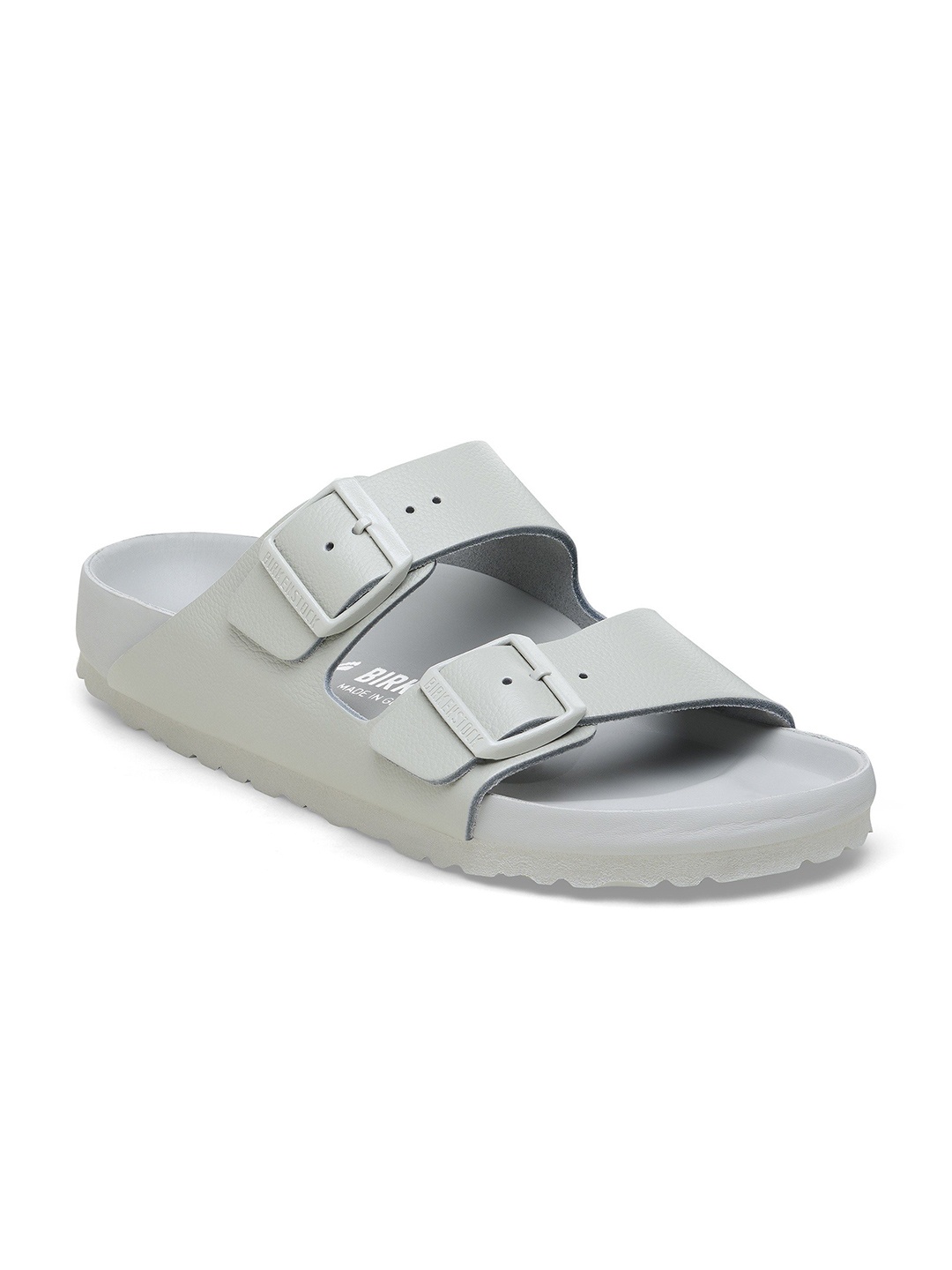 

Birkenstock Arizona Unisex Regular Width Leather Comfort Sandals, Grey