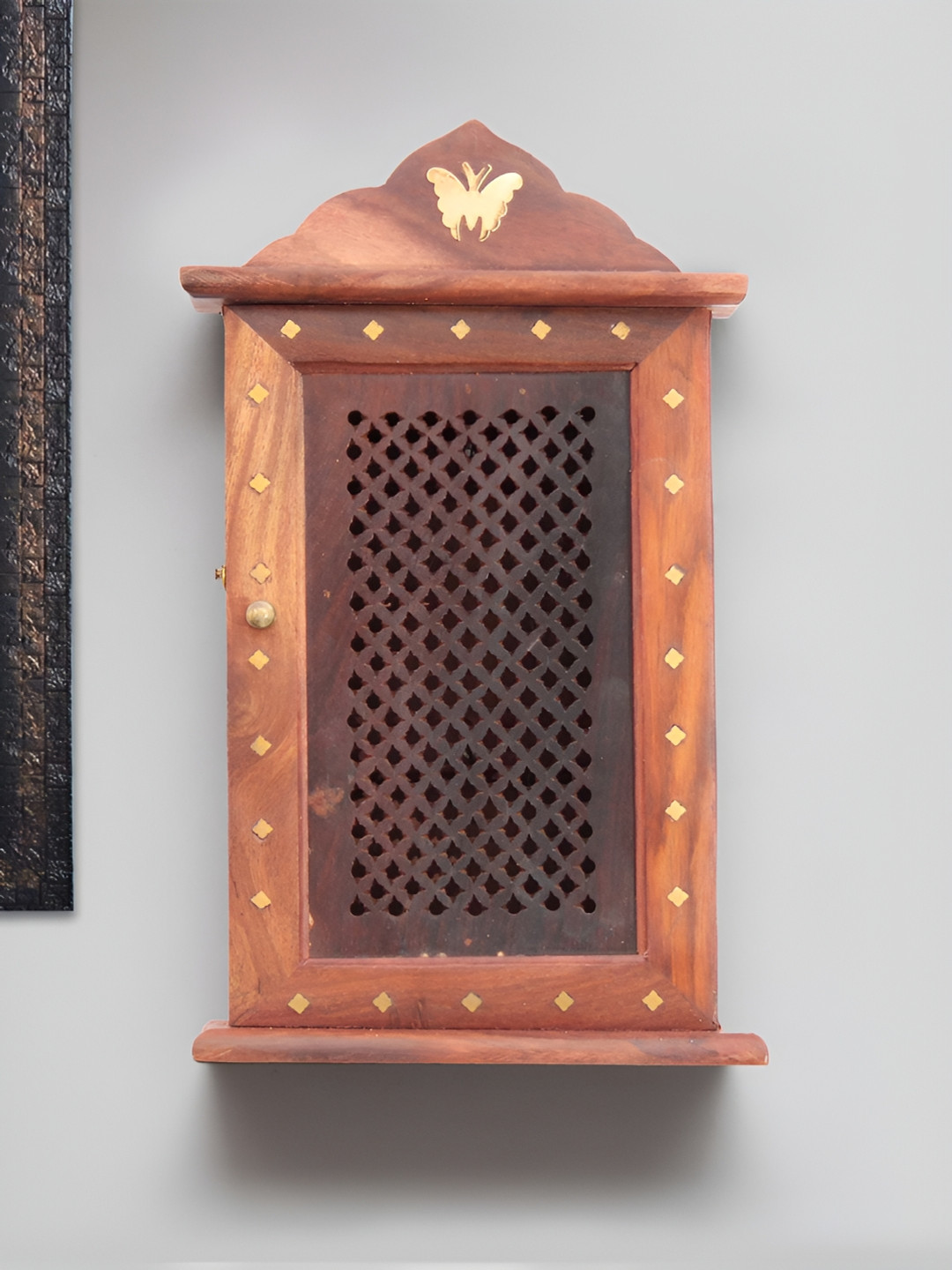 

SHREE KALA HOME DECOR Brown Handcraft Wooden Wall Hooks Key Holder
