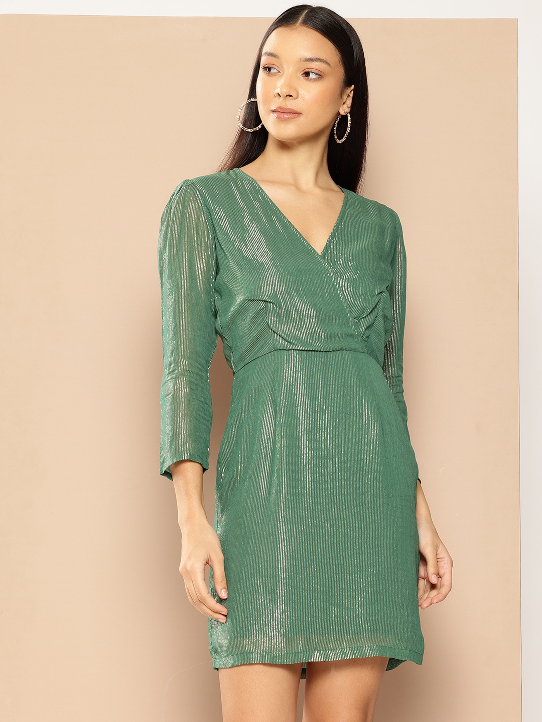 

Purple State Striped Sheath Dress, Green