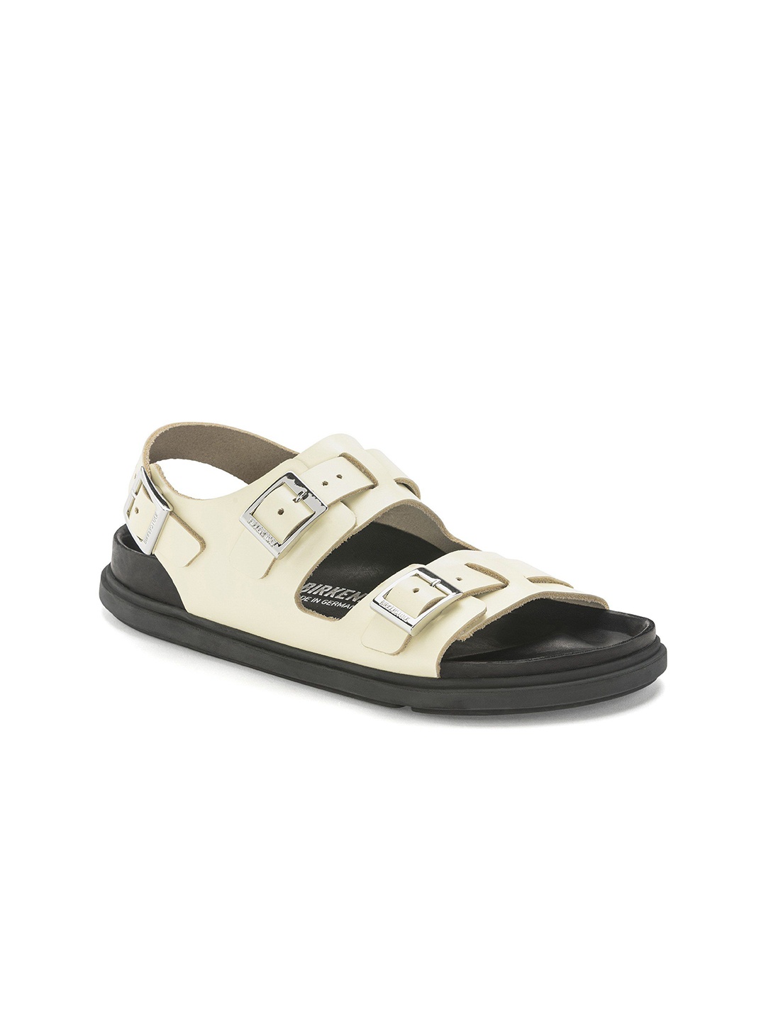 

Birkenstock Cannes Women Narrow Width Leather Buckle Closure Sandals, Yellow