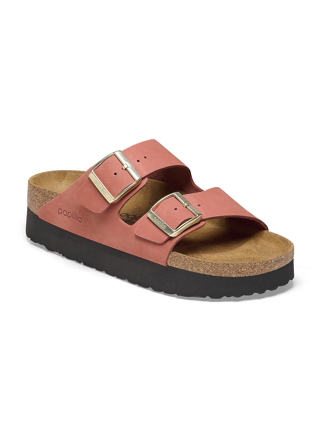 

Birkenstock Arizona Women Narrow Width Leather Slip-On Sandals, Peach