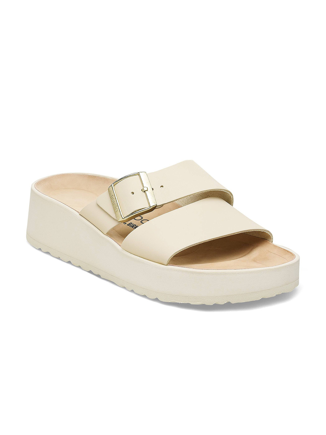 

Birkenstock Almina Women Leather Slip-On Sandals, Beige