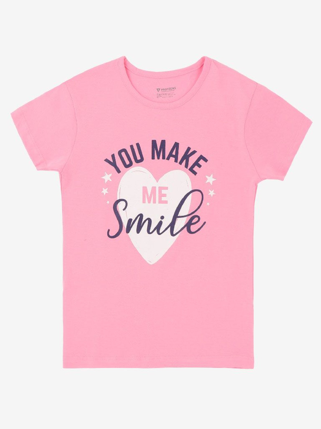 

Bodycare Girls Typography Printed Round Neck T-shirt, Pink
