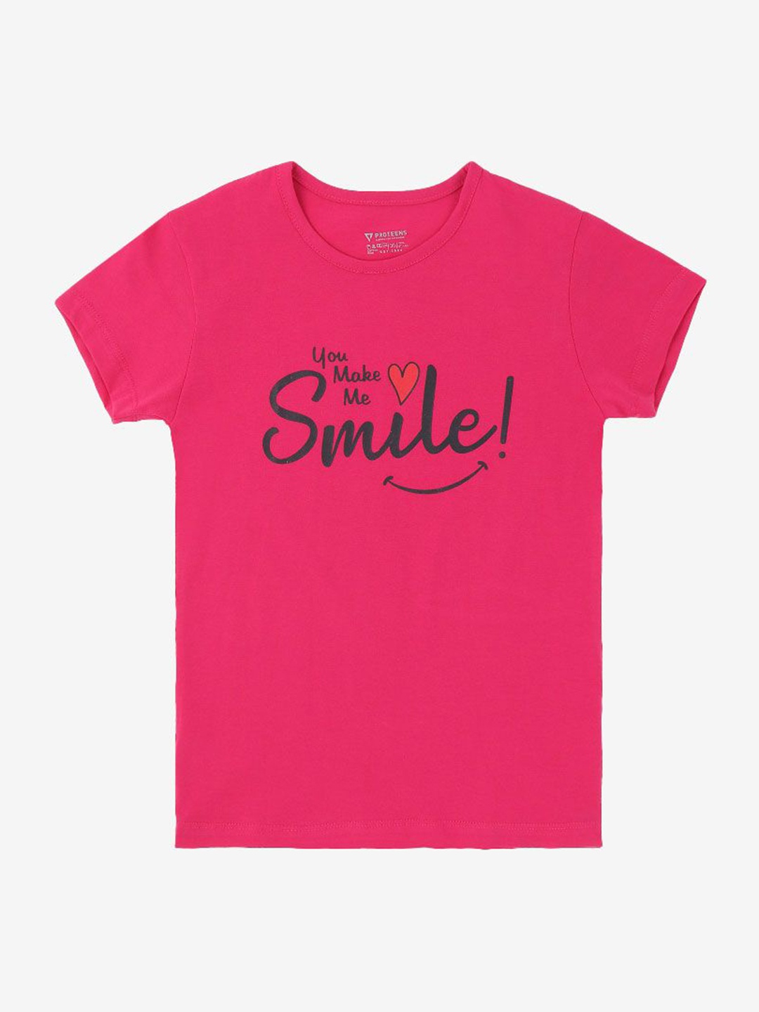 

Bodycare Girls Typography Printed Round Neck T-shirt, Fuchsia