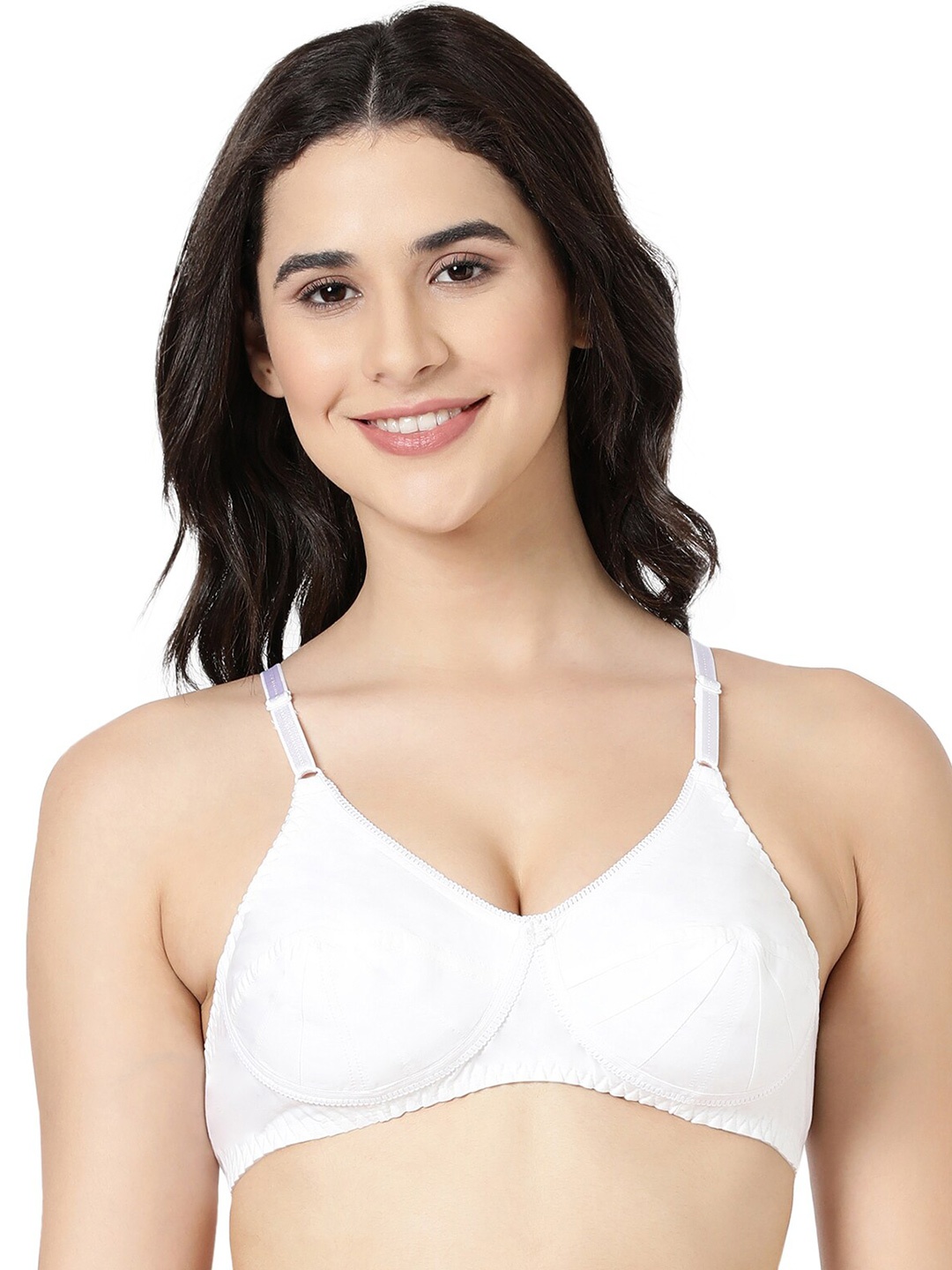 

BLOSSOM Solid Full Coverage Cotton Everyday Bra With All Day Comfort, White