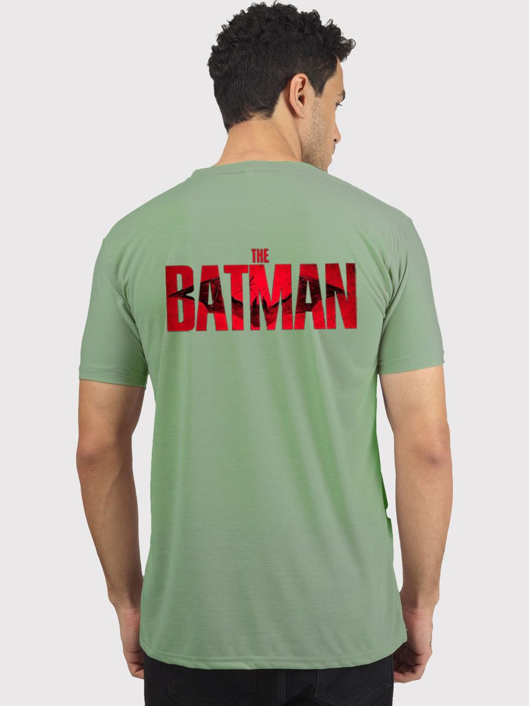 

Greylongg Men Raw Edge Round Neck T-shirt, Green
