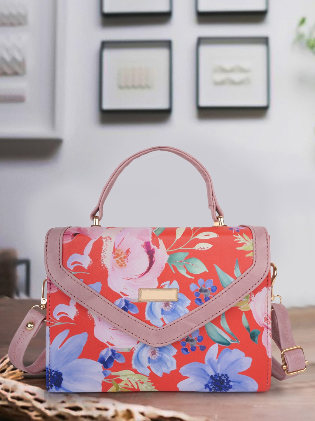 

PARSLEY PU Oversized Structured Handheld Bag, Red