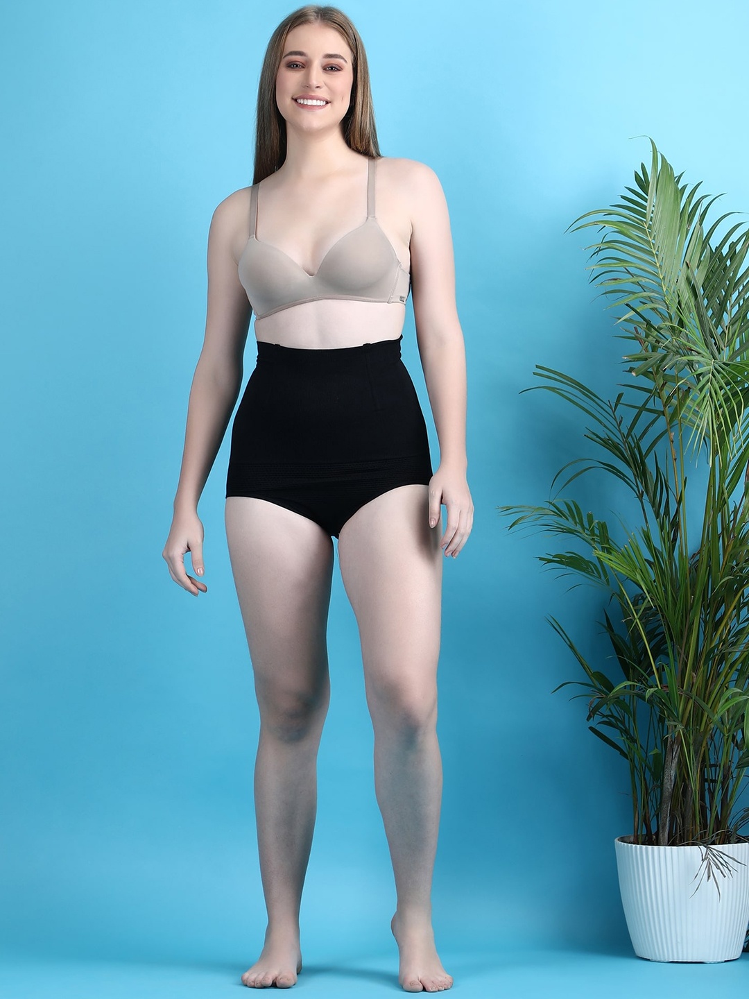 

DUNBERRY LONDON Luxe Tummy Shaper Shapewear with Ultimate Compression Silicon Ribs, Black