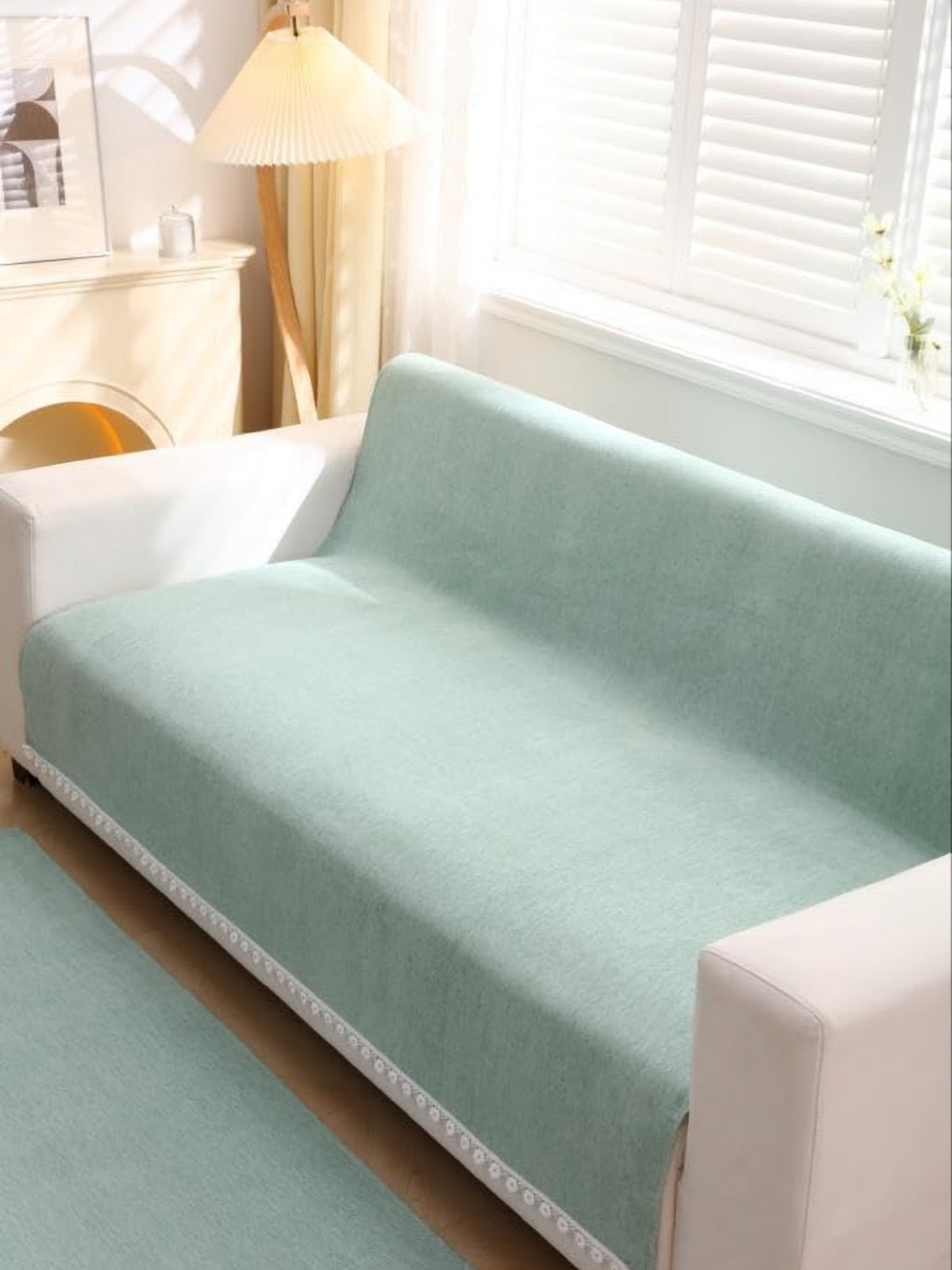 

HomeCloud Green & White 2 Seater Sofa Cover