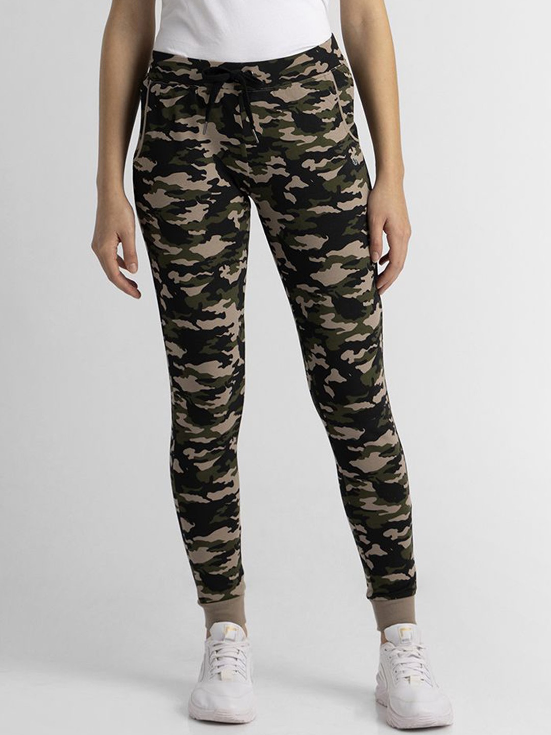 

Van Heusen Women Printed Cotton Joggers, Olive