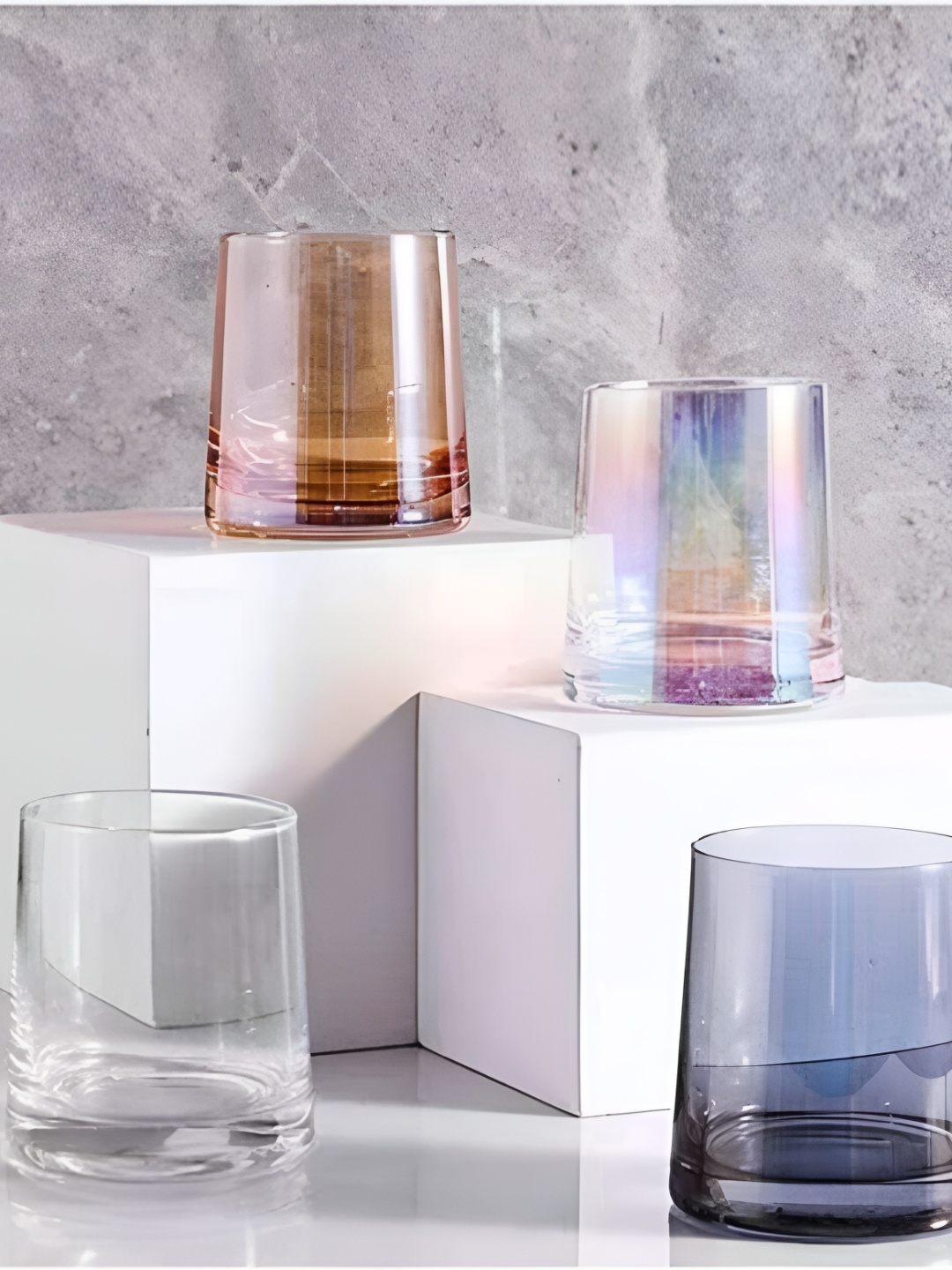 

THEDECORKART Transparent 6Pcs Glass Water Glasses - 260ml each