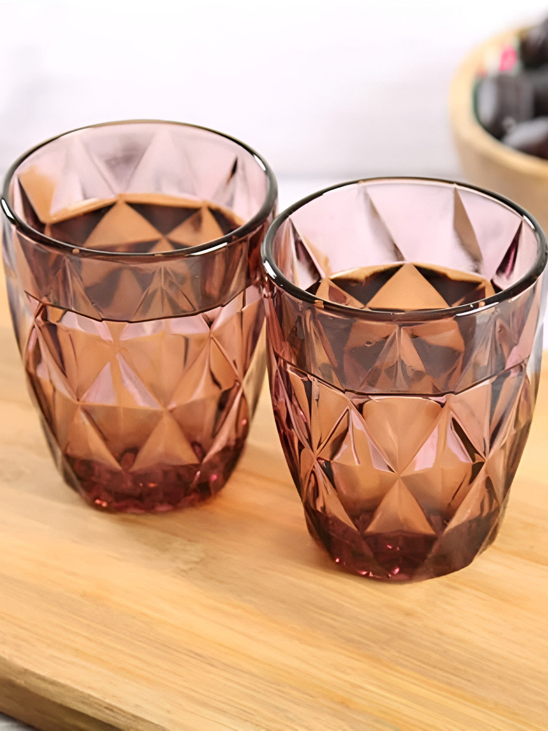 

THEDECORKART Brown Solid Glass Transparent Cups Set of Cups and Mugs