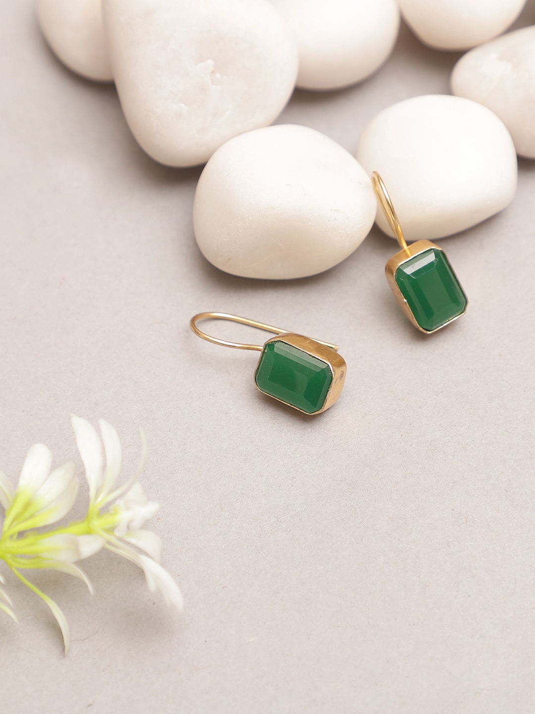 

XAGO Contemporary Drop Earrings, Green