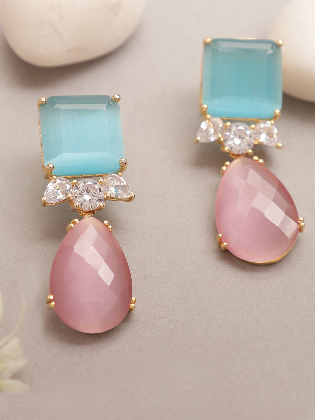 

XAGO Contemporary Drop Earrings, Pink