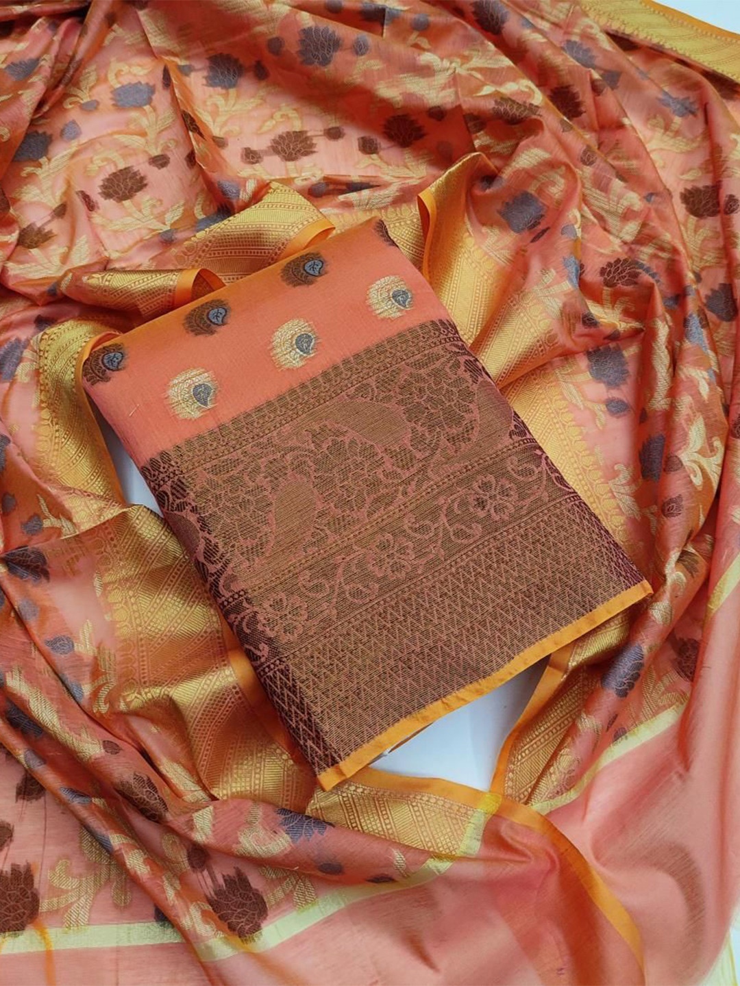 

Dori Embroidered Unstitched Dress Material, Pink