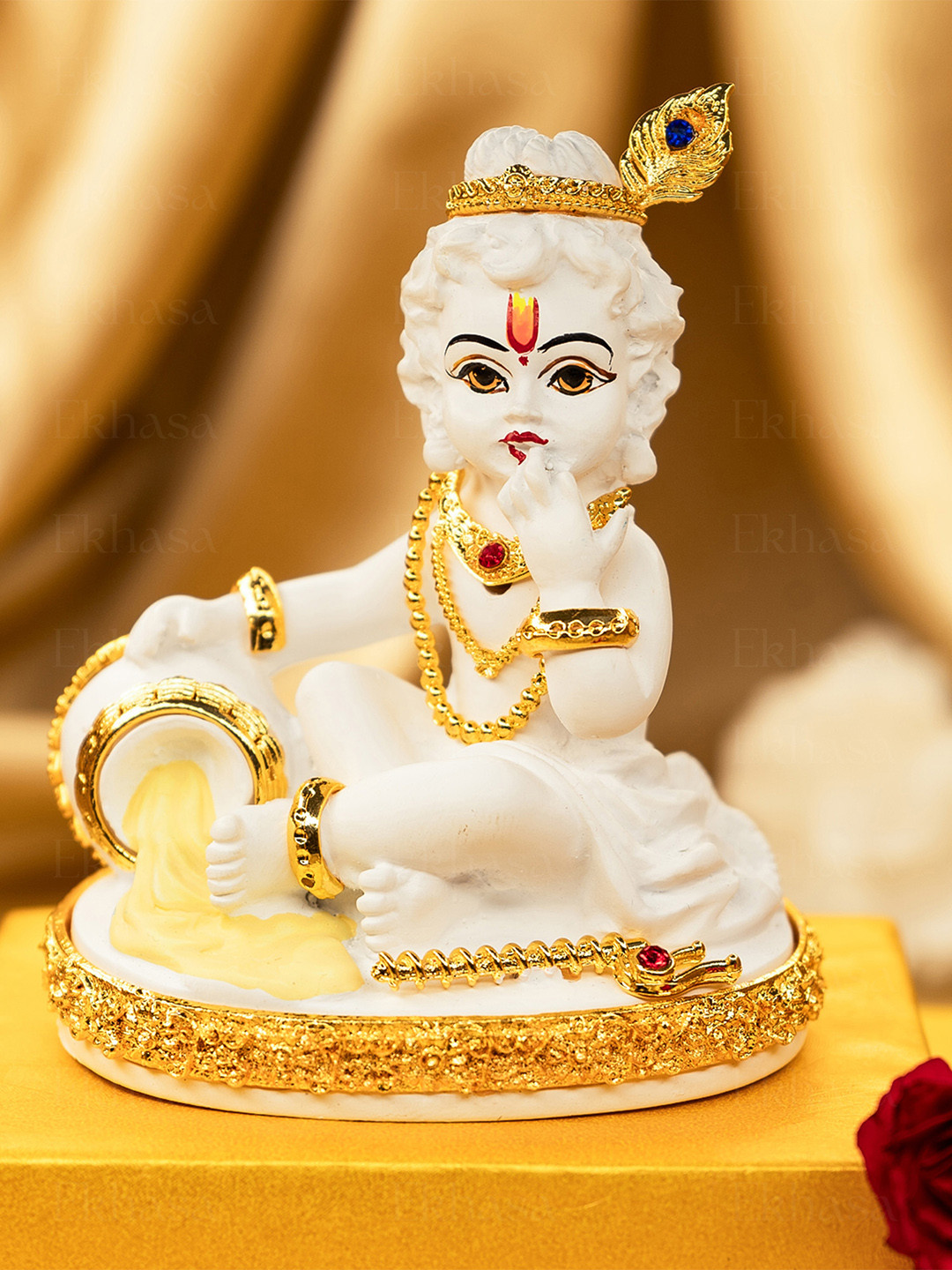 

Ekhasa White & Gold Toned Religious Idol Showpiece