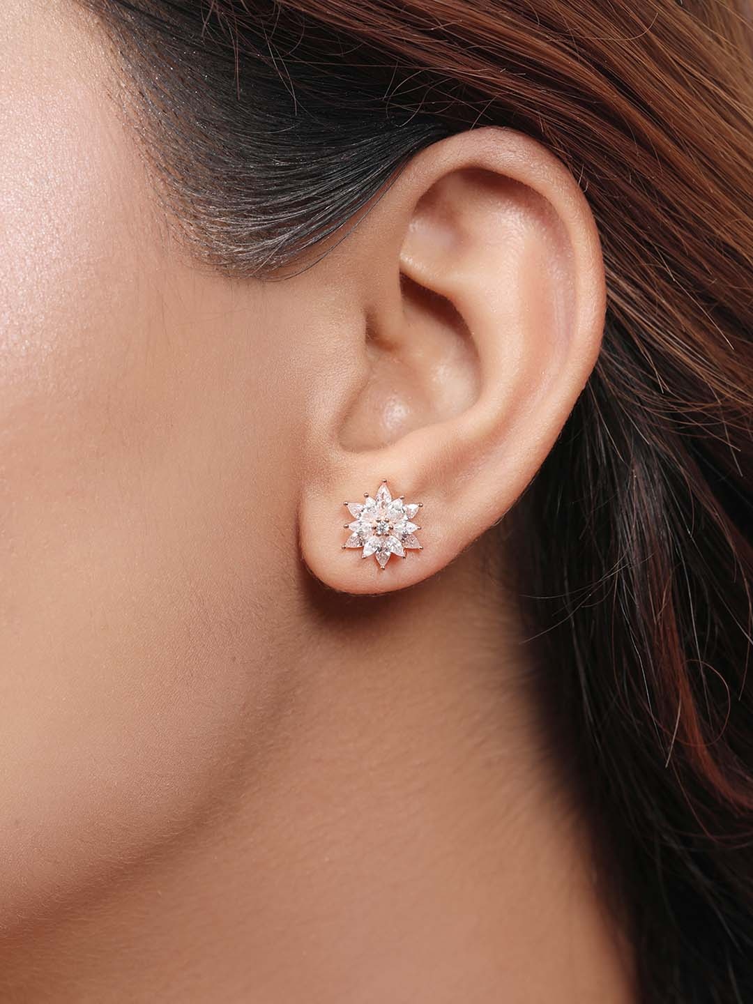 

Zavya Contemporary Studs Earrings, Rose gold