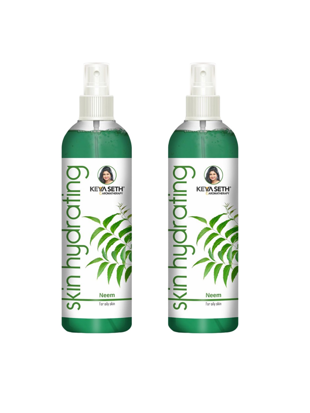 

KEYA SETH Aromatherapy Set Of 2 Skin Hydrating Neem Toner - 200ml Each, Green