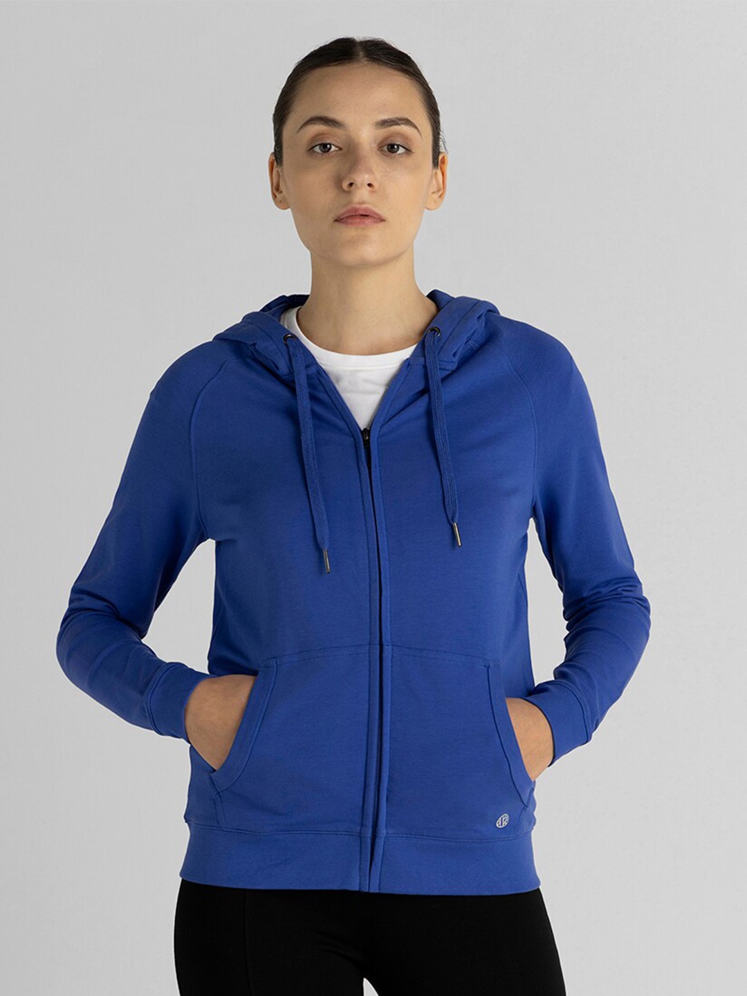 

Van Heusen Women Cotton Hooded Sweatshirt, Blue