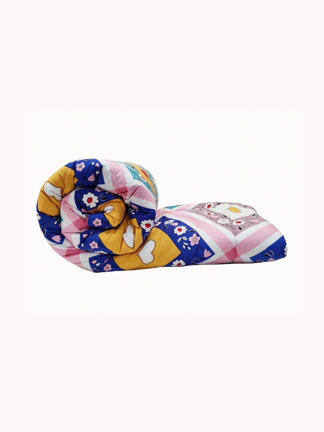 

Supreme Home Collective Pink & Blue Floral Cotton AC Room 300 GSM Double Bed Comforter