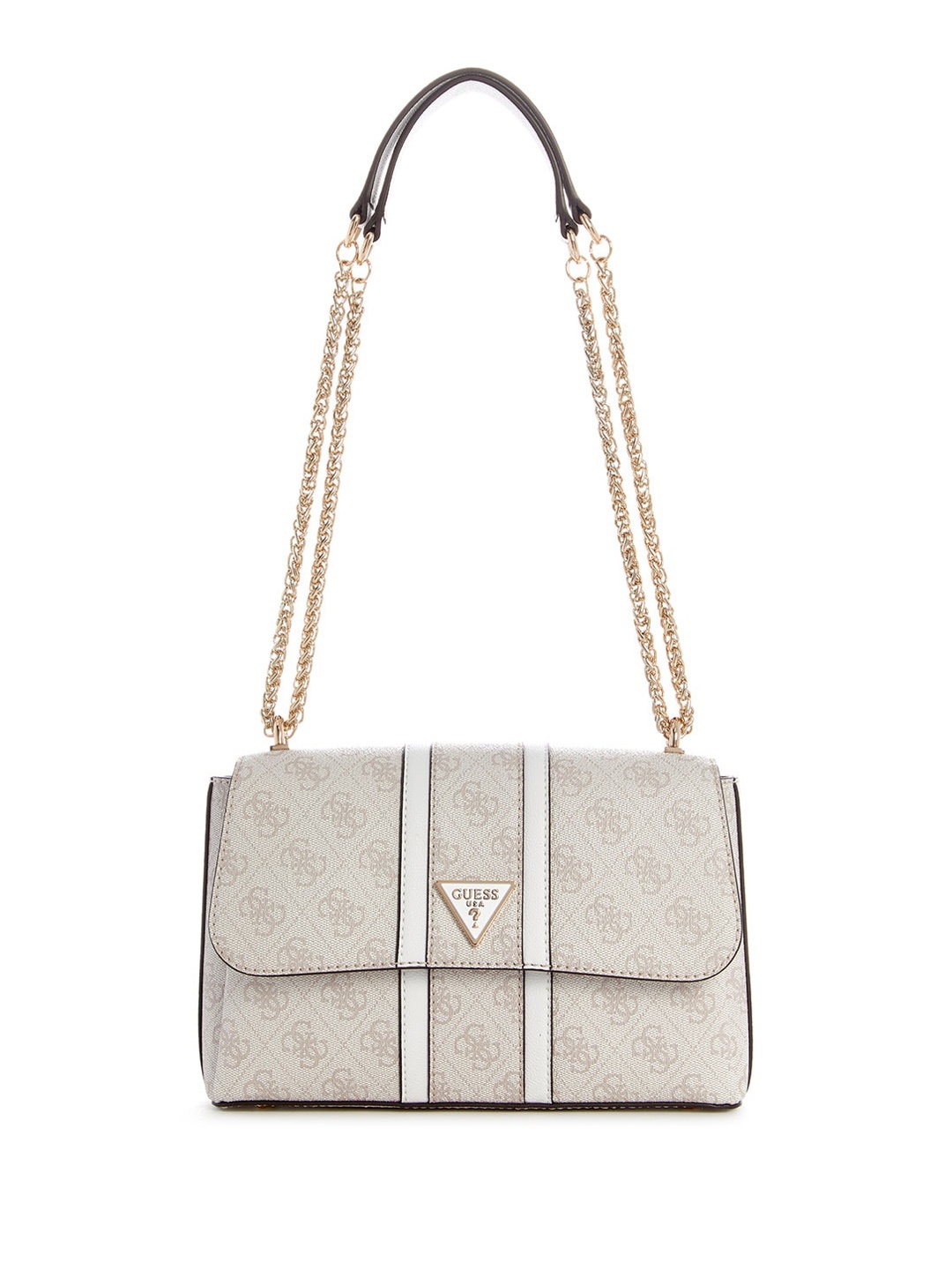 

GUESS Textured PU Structured Shoulder Bag, Off white
